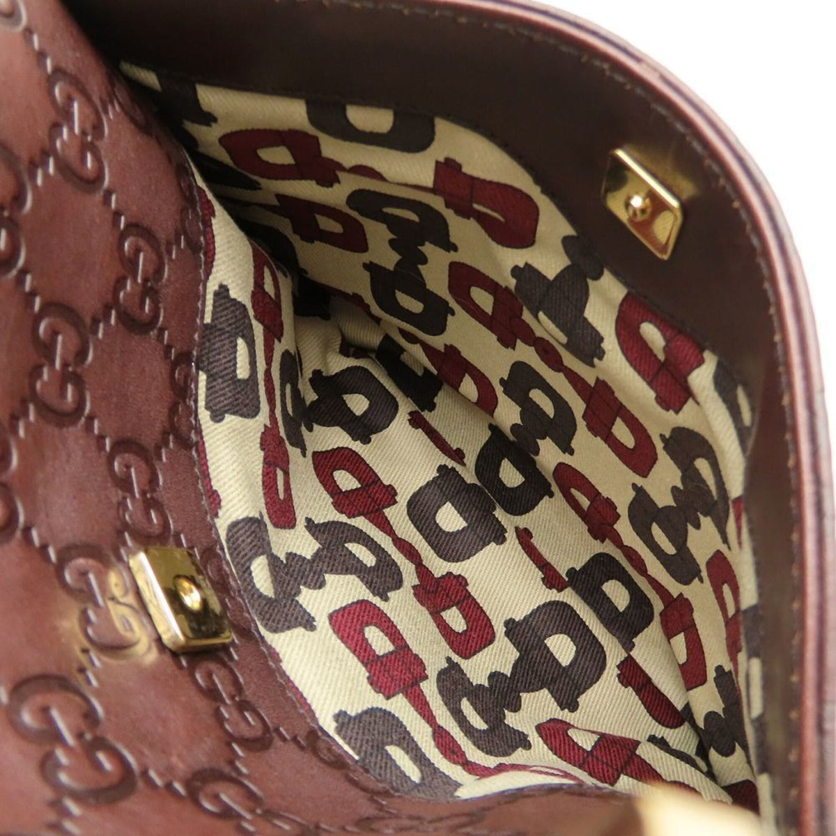 Gucci Dark Brown Leather Tote Bag (Pre-Owned)