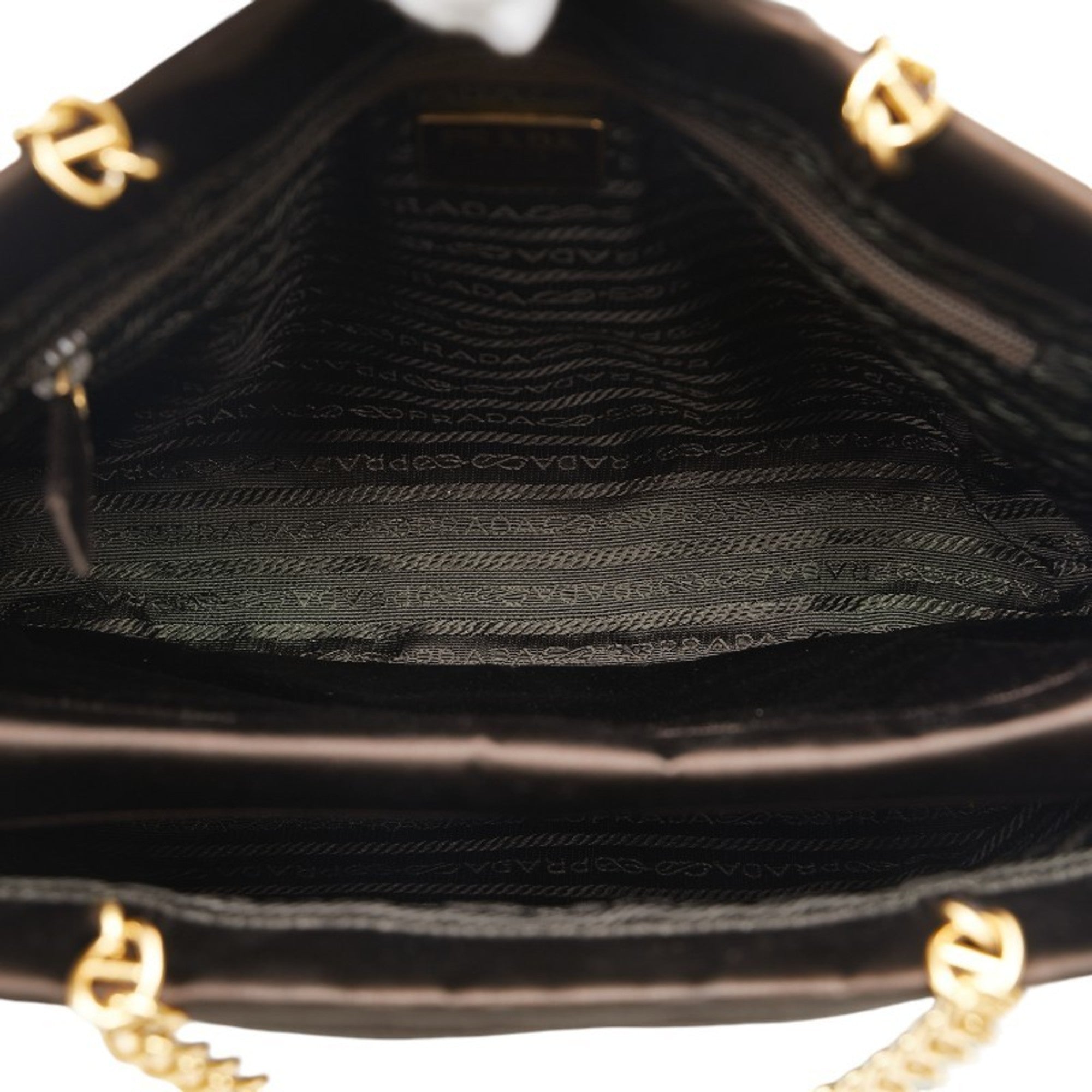 Prada Brown Satin Shoulder Bag Tote Bag (Pre-Owned)