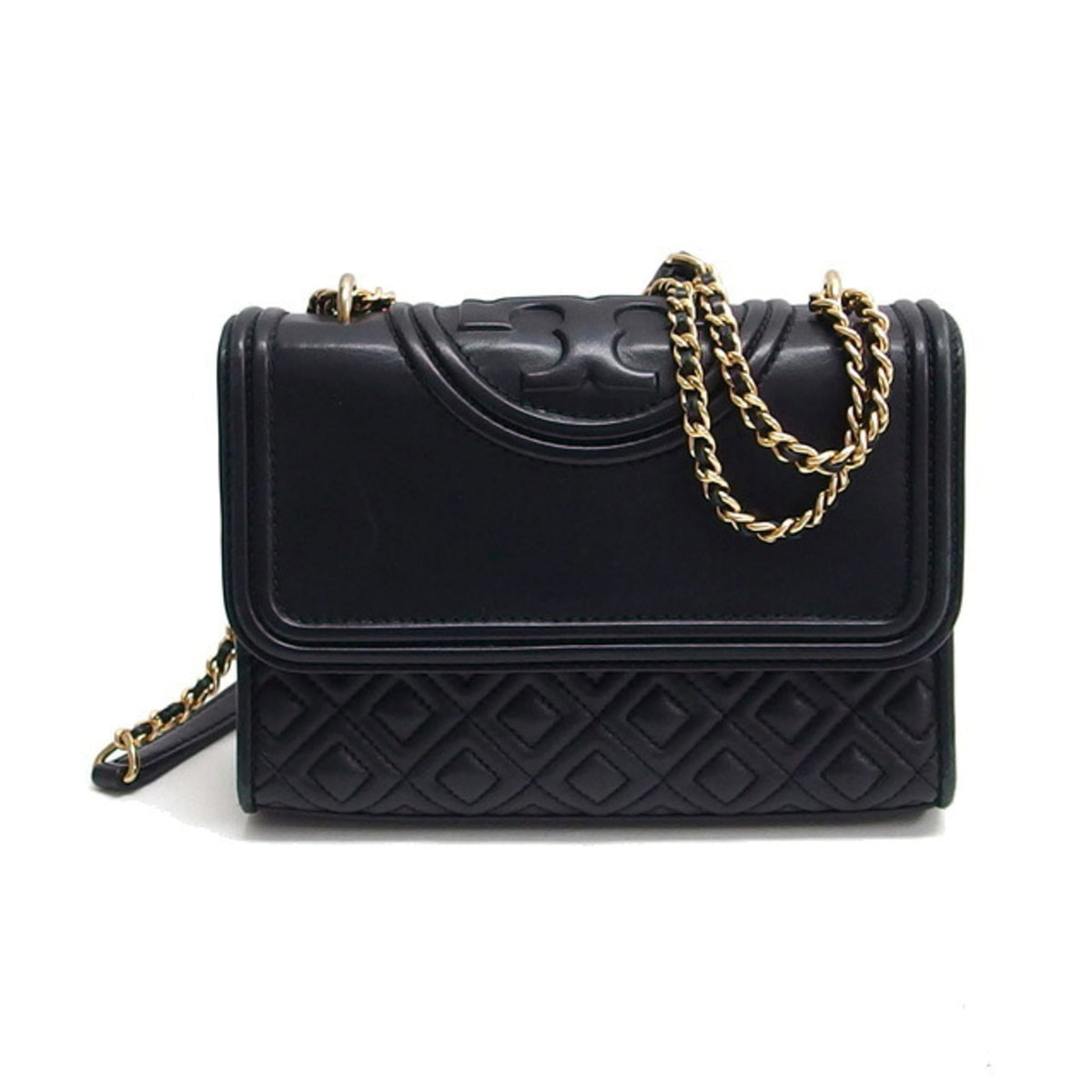 Tory Burch Black Leather Shoulder Bag (Pre-Owned)