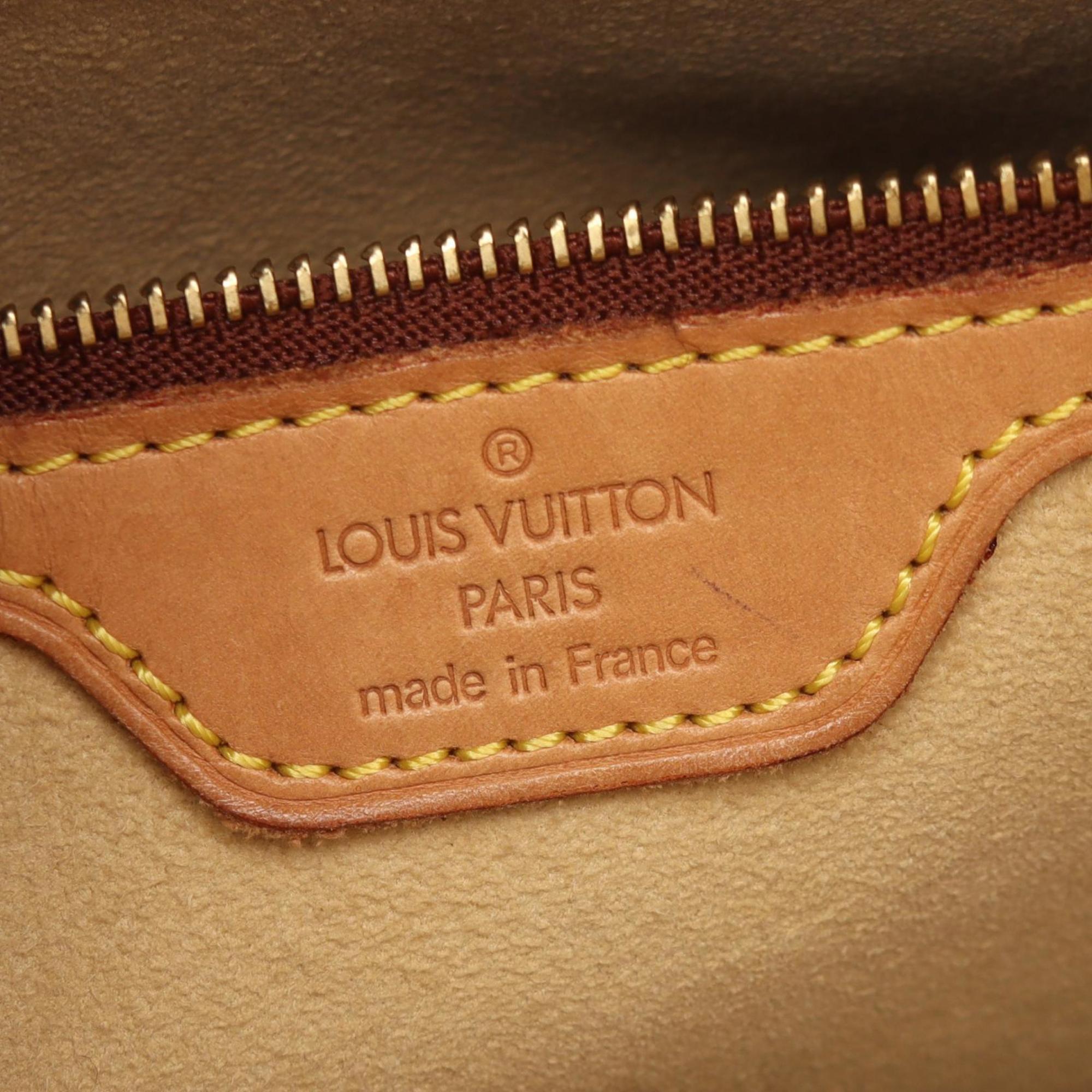 Louis Vuitton Brown Monogram Coated Canvas Leather Handbag Shoulder Bag (Pre-Owned)
