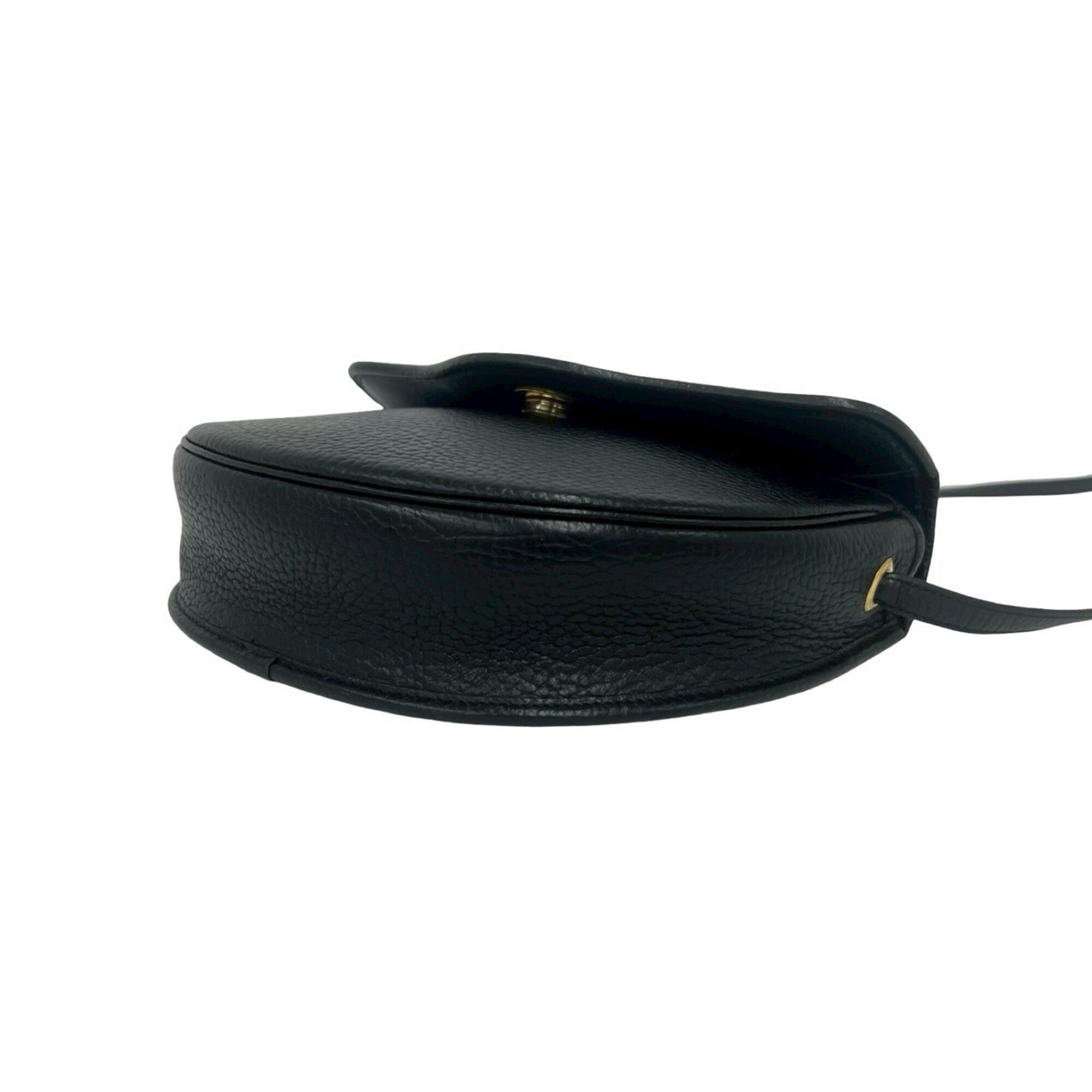 Christian Dior Black Leather Pochette Shoulder Bag (Pre-Owned)
