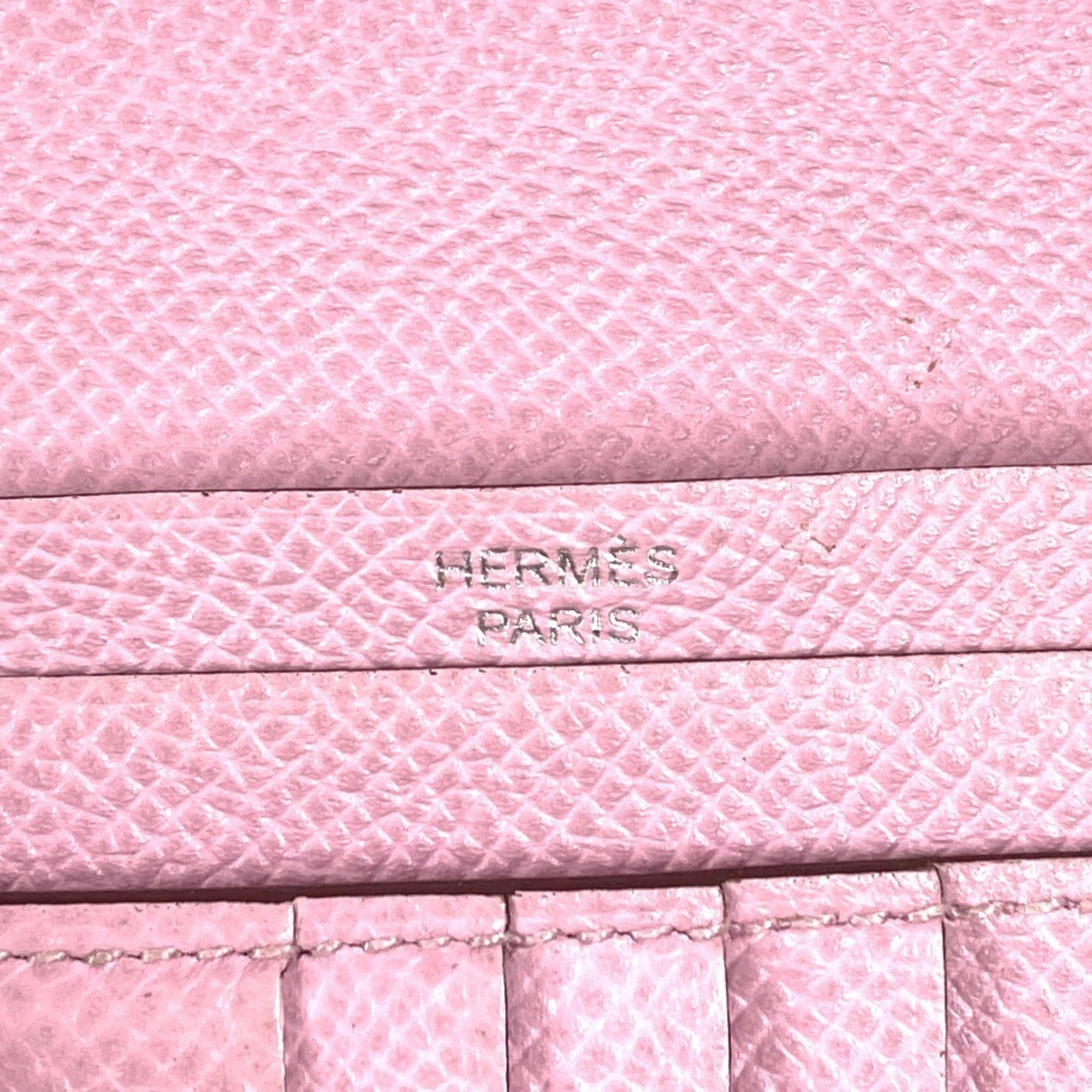 Hermes Pink Yellow Epsom Leather Wallet (Bi-Fold) (Pre-Owned)