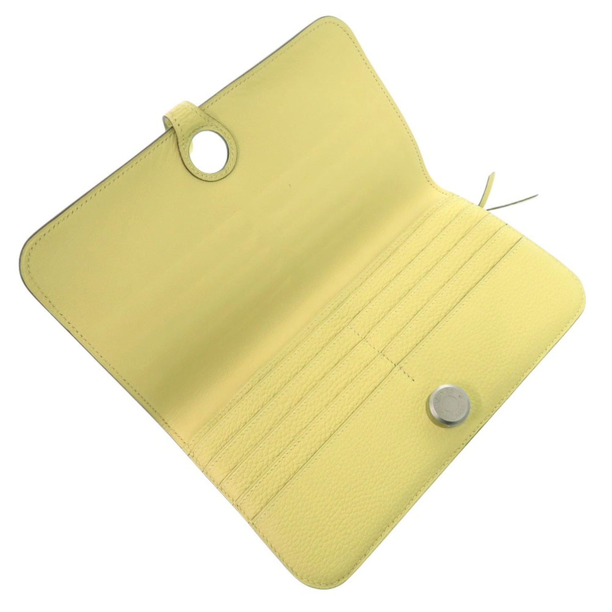 Hermes Yellow Togo Leather Long Wallet (Bi-Fold) (Pre-Owned)
