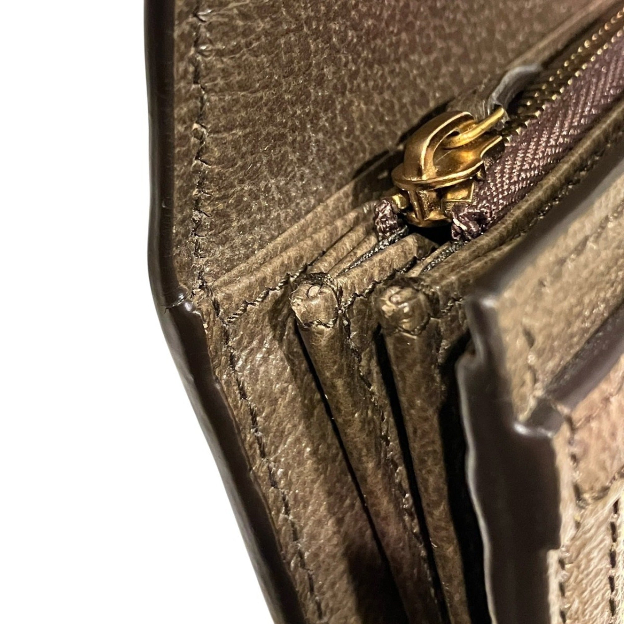 Balenciaga Beige Brown Pvc Leather Long Wallet (Bi-Fold) (Pre-Owned)