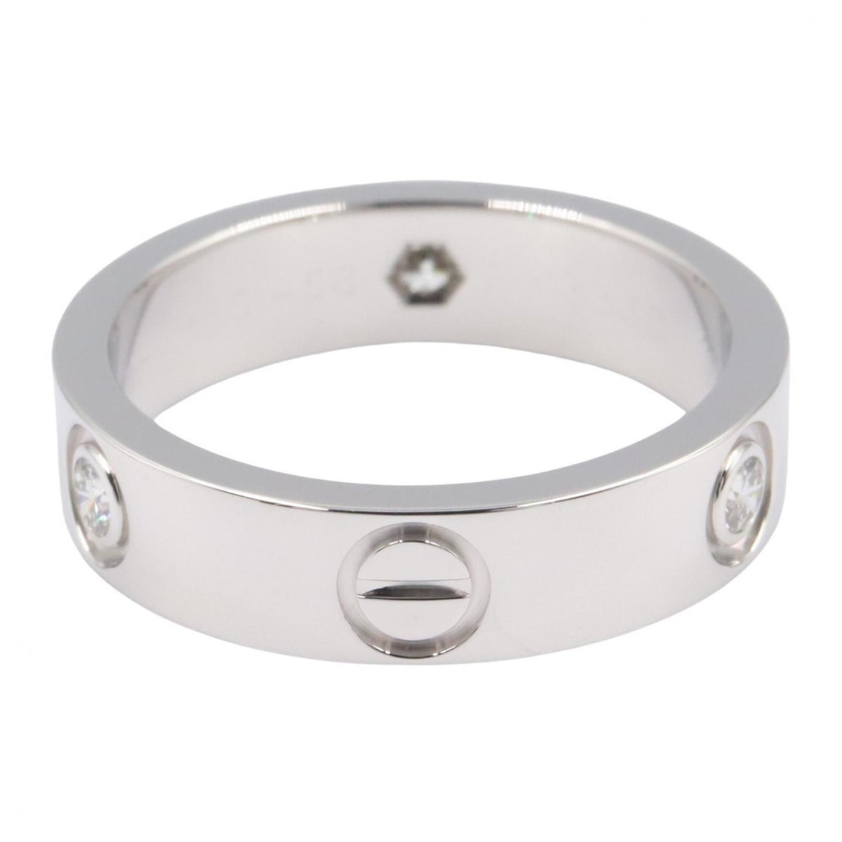 Cartier Silver Clear White Gold (18K) Band Ring (Pre-Owned)