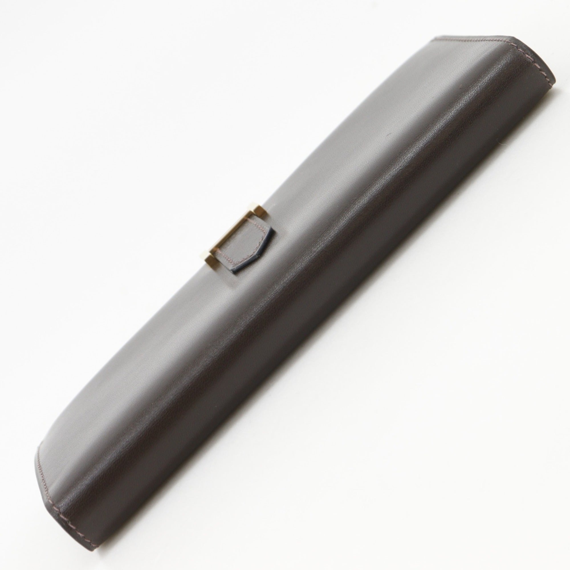 Hermes Brown Box Calf Leather Long Wallet (Bi-Fold) (Pre-Owned)