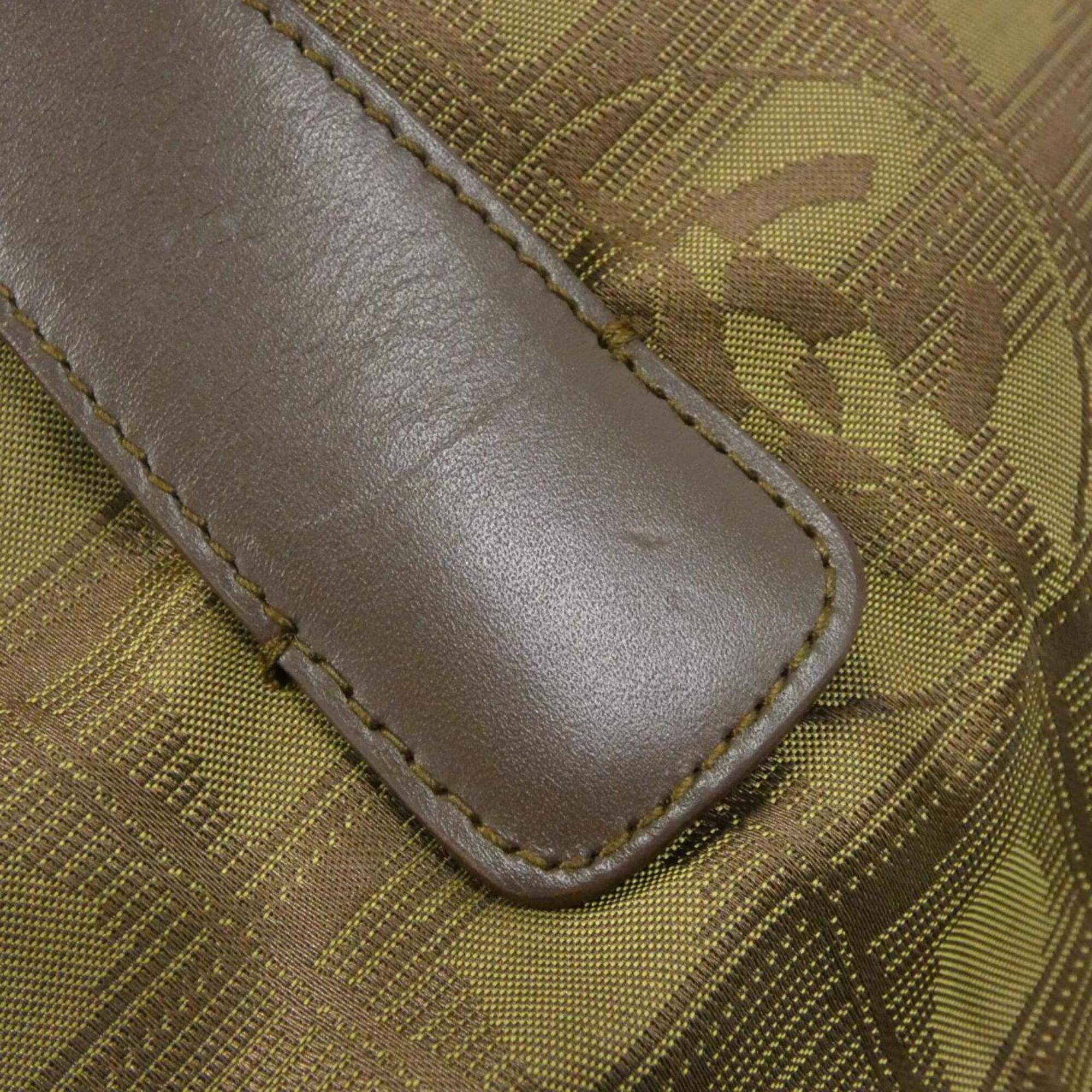 Chanel Khaki Nylon Shoulder Bag (Pre-Owned)