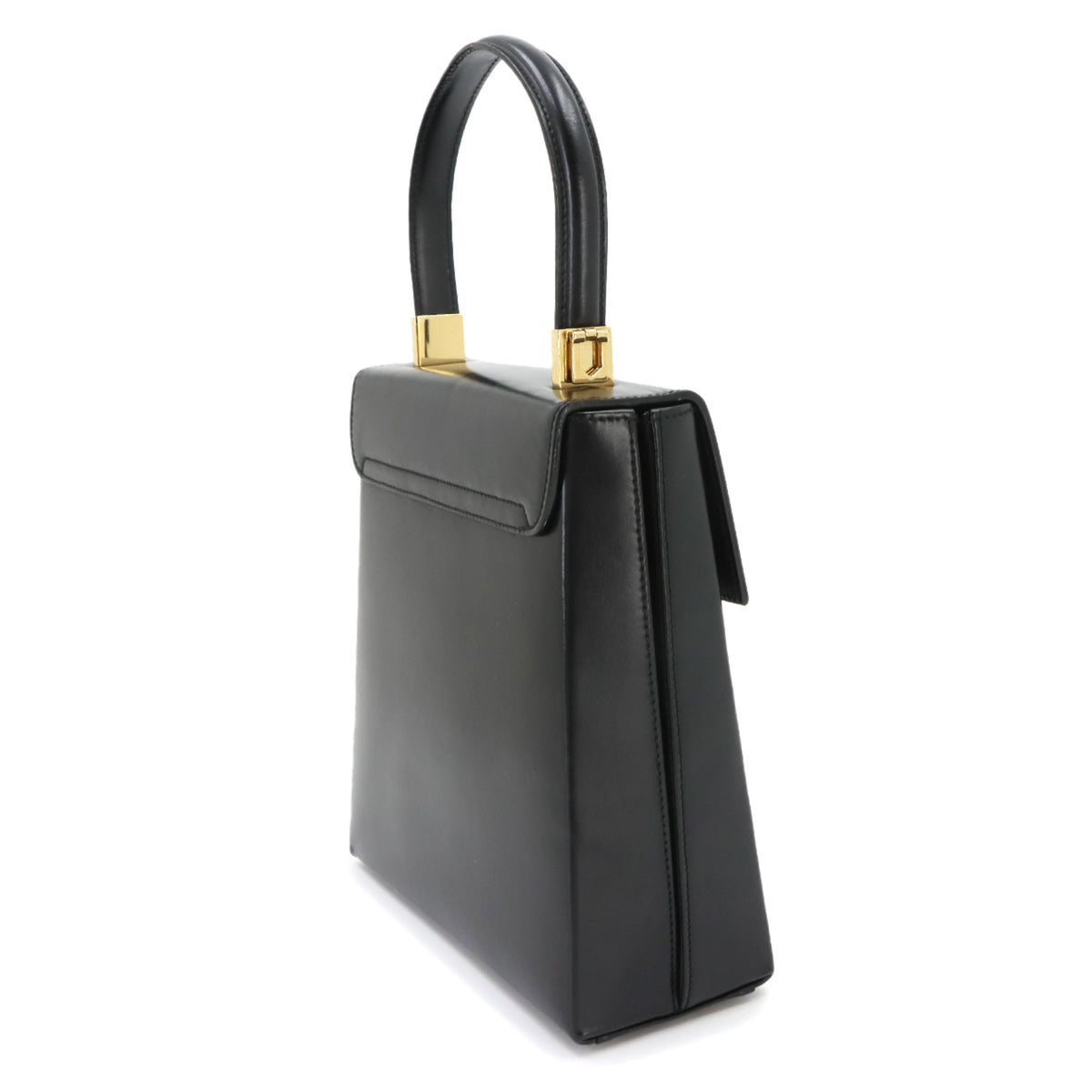 Salvatore Ferragamo Black Leather Handbag (Pre-Owned)
