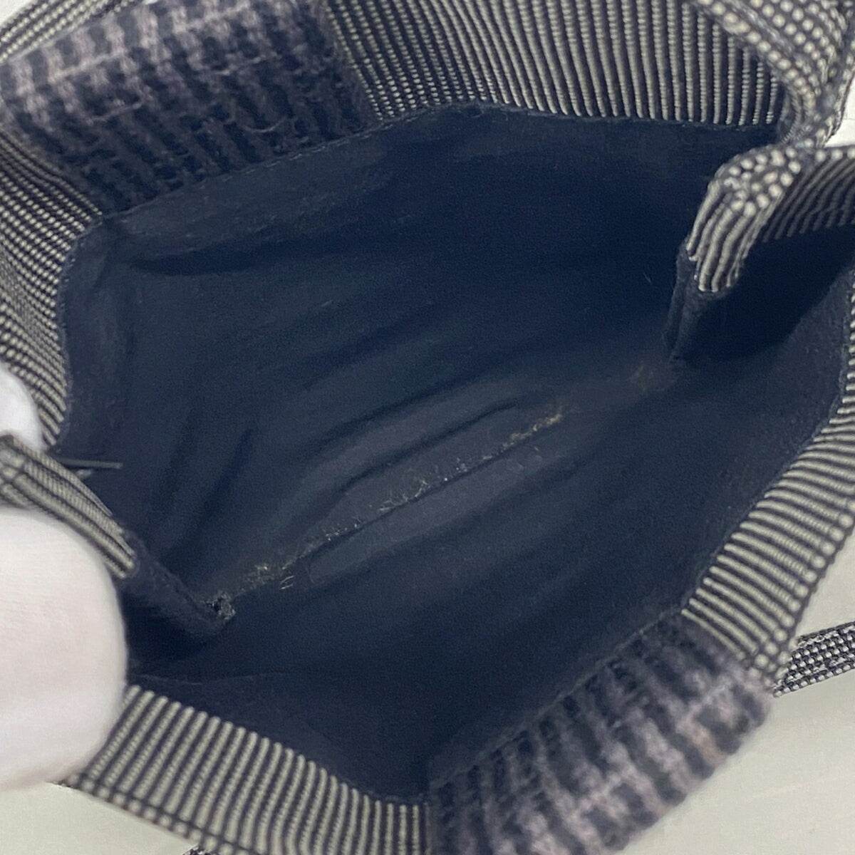 Hermes Gray Nylon Shoulder Bag (Pre-Owned)