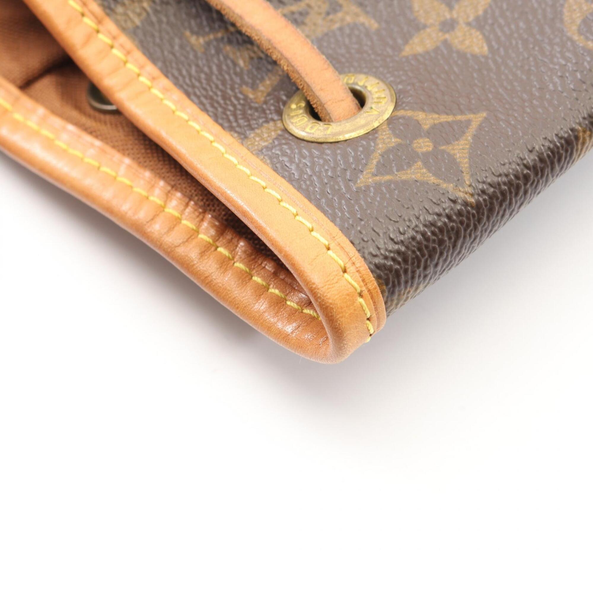 Louis Vuitton Brown Monogram Coated Canvas Leather Backpack (Pre-Owned)