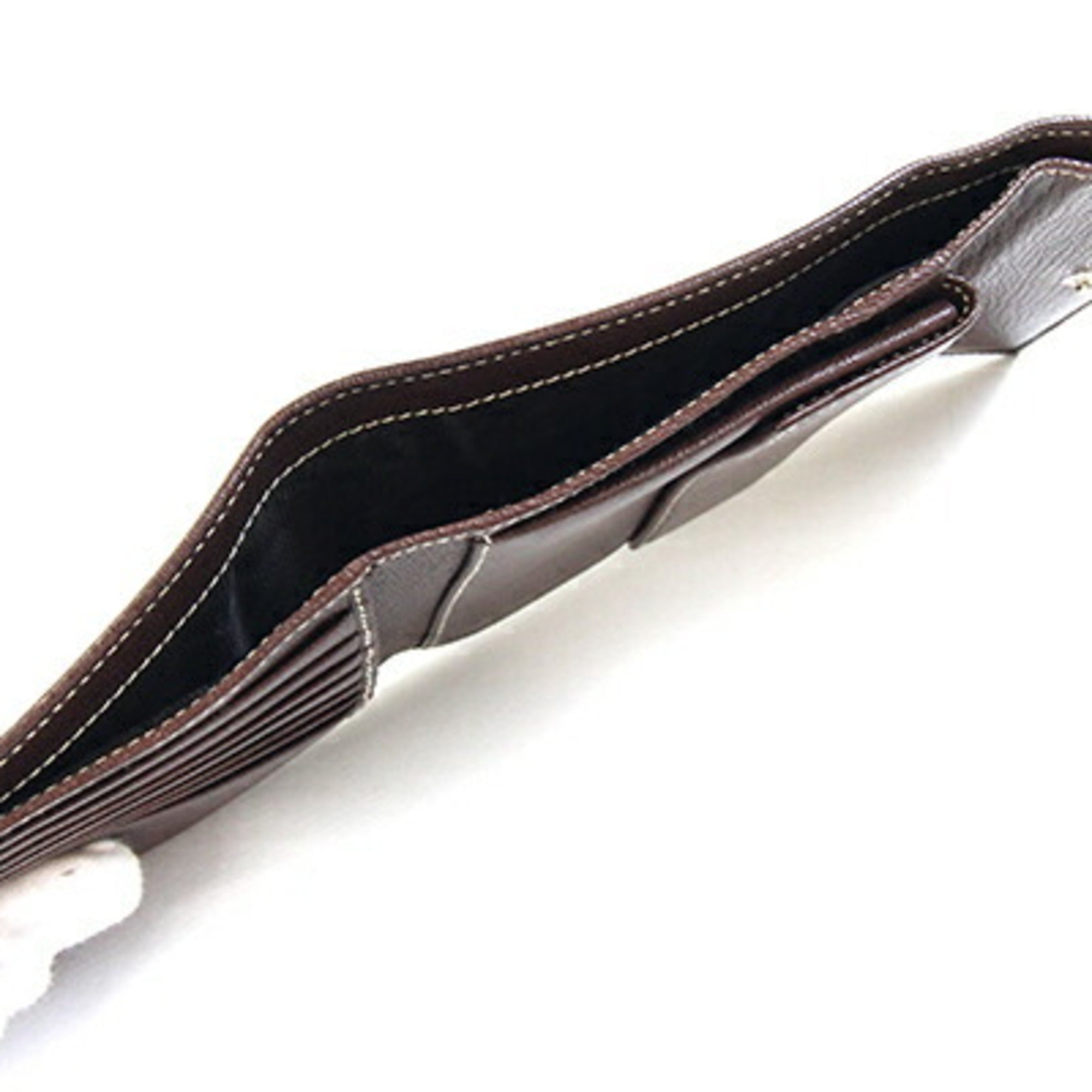 Prada Cacao Dark Brown Leather Wallet (Tri-Fold) (Pre-Owned)