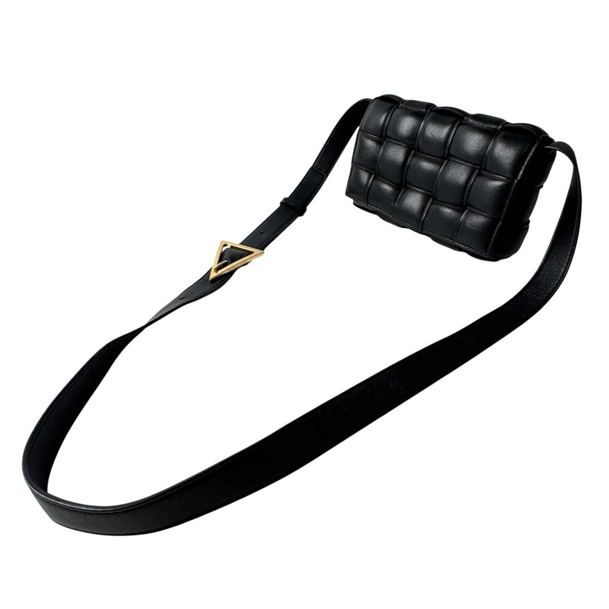 Bottega Veneta Black Leather Shoulder Bag (Pre-Owned)