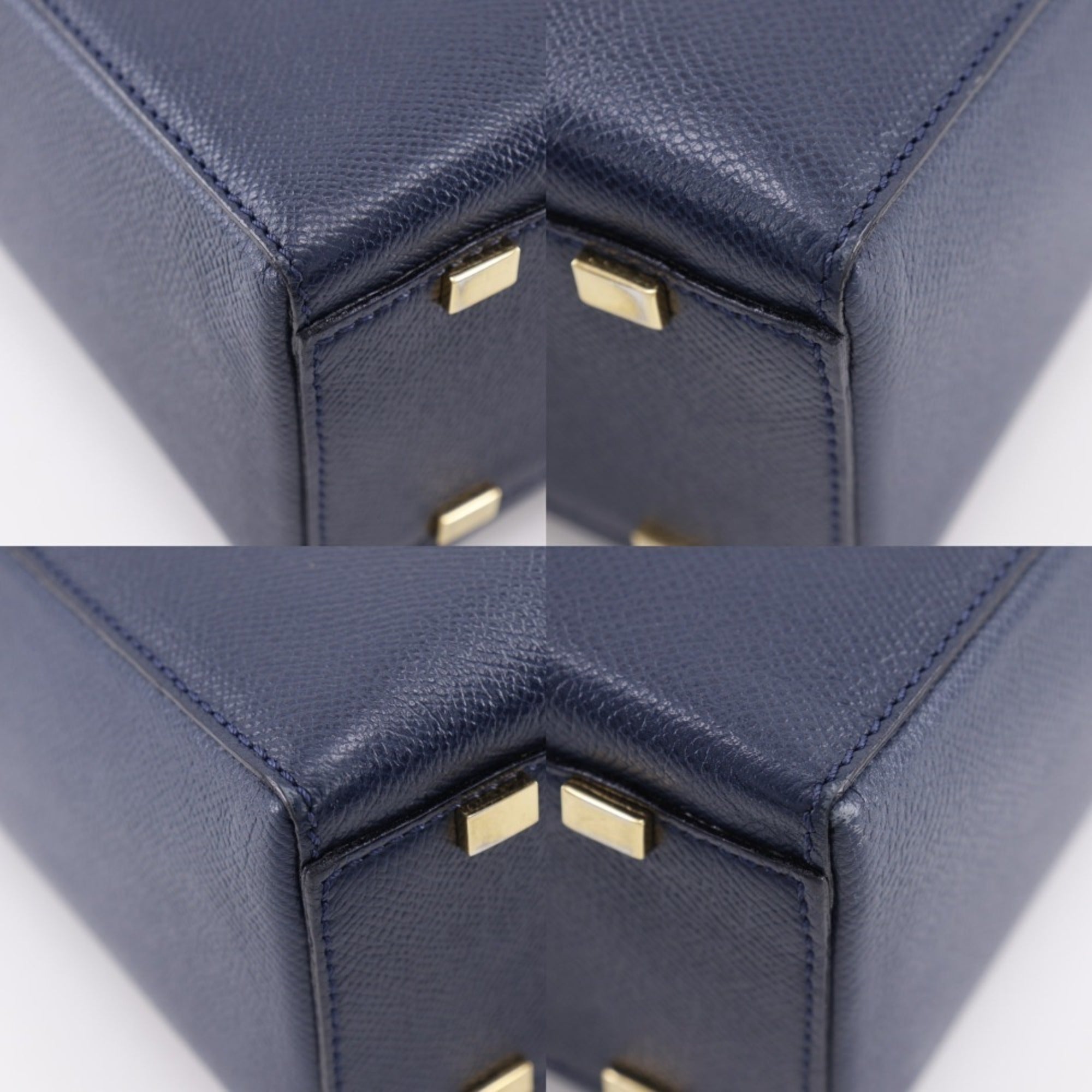 Celine Navy Leather Handbag (Pre-Owned)