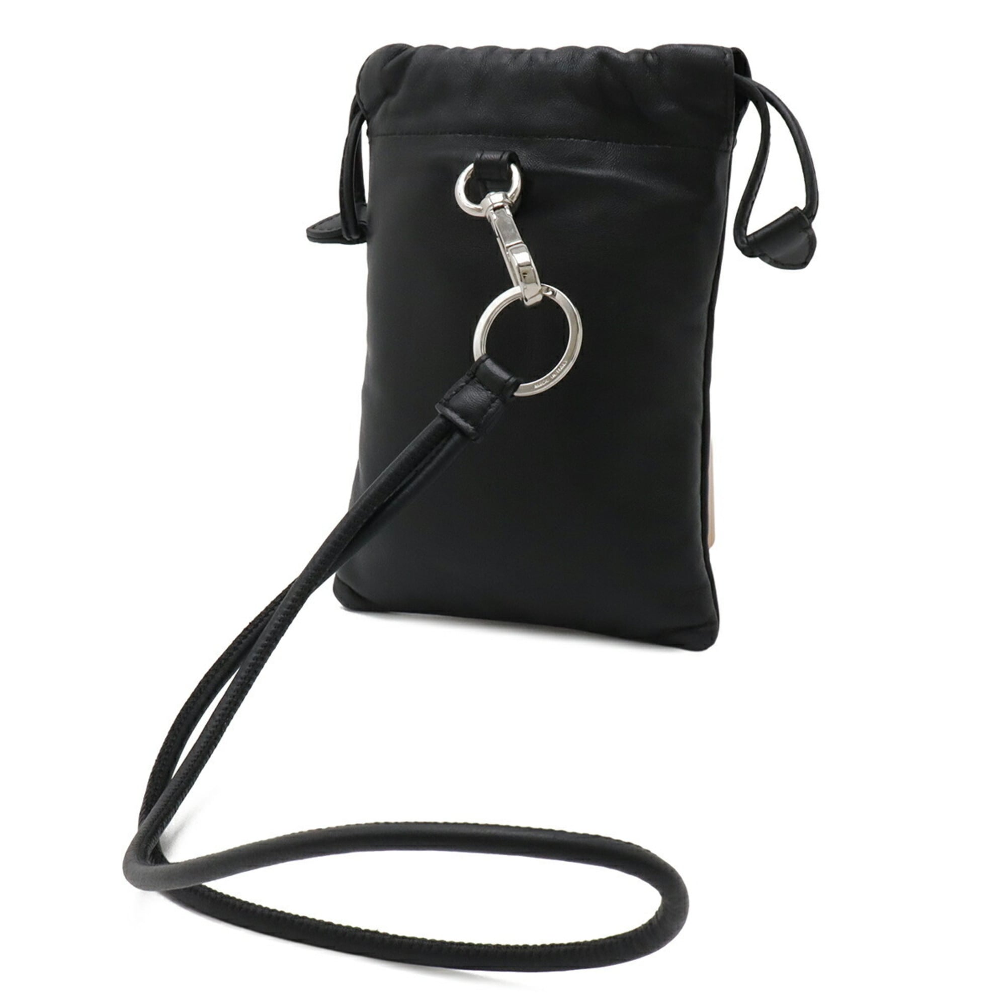 Fendi Black Yellow Leather Pouch (Pre-Owned)