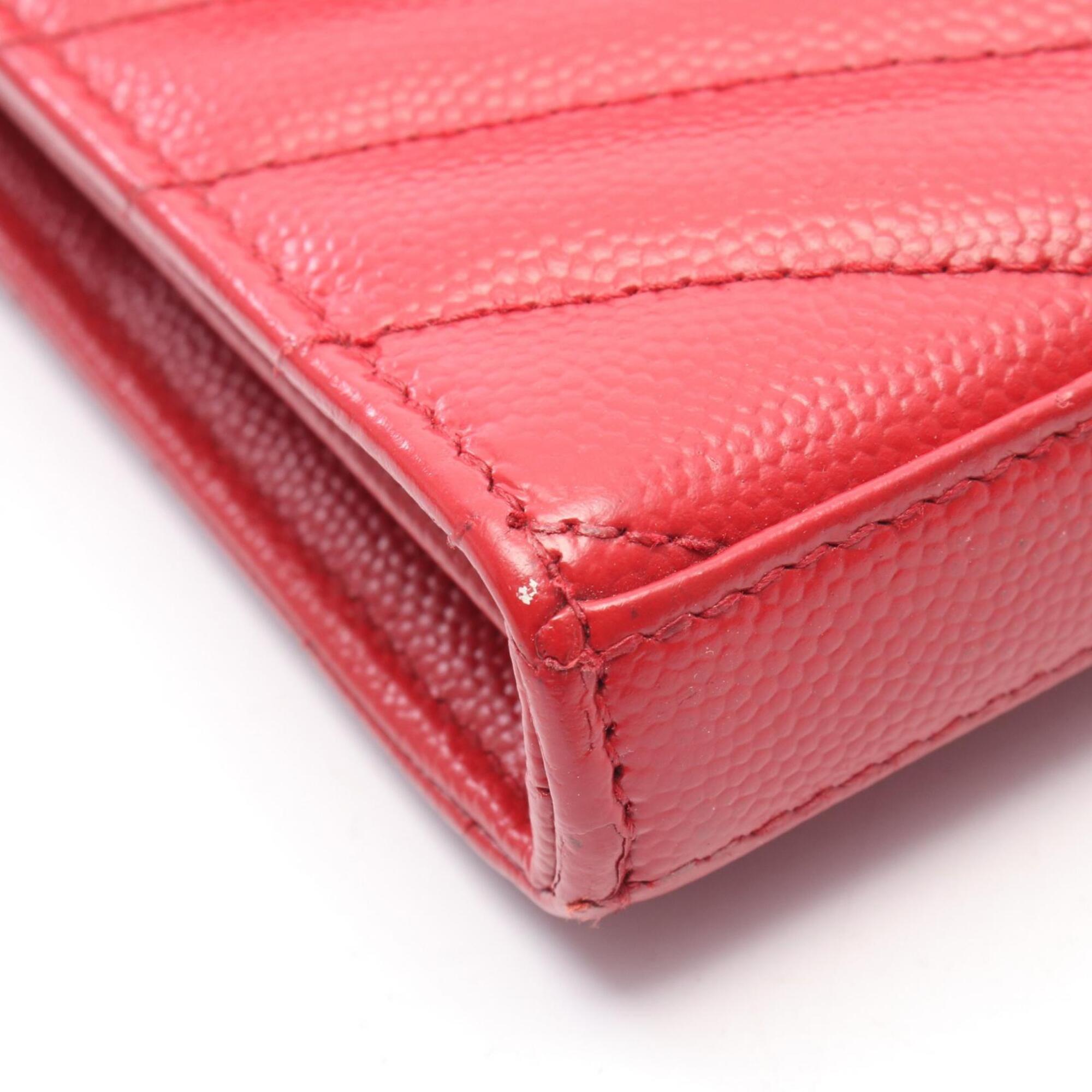 Saint Laurent Red Color Leather Handbag Shoulder Bag (Pre-Owned)
