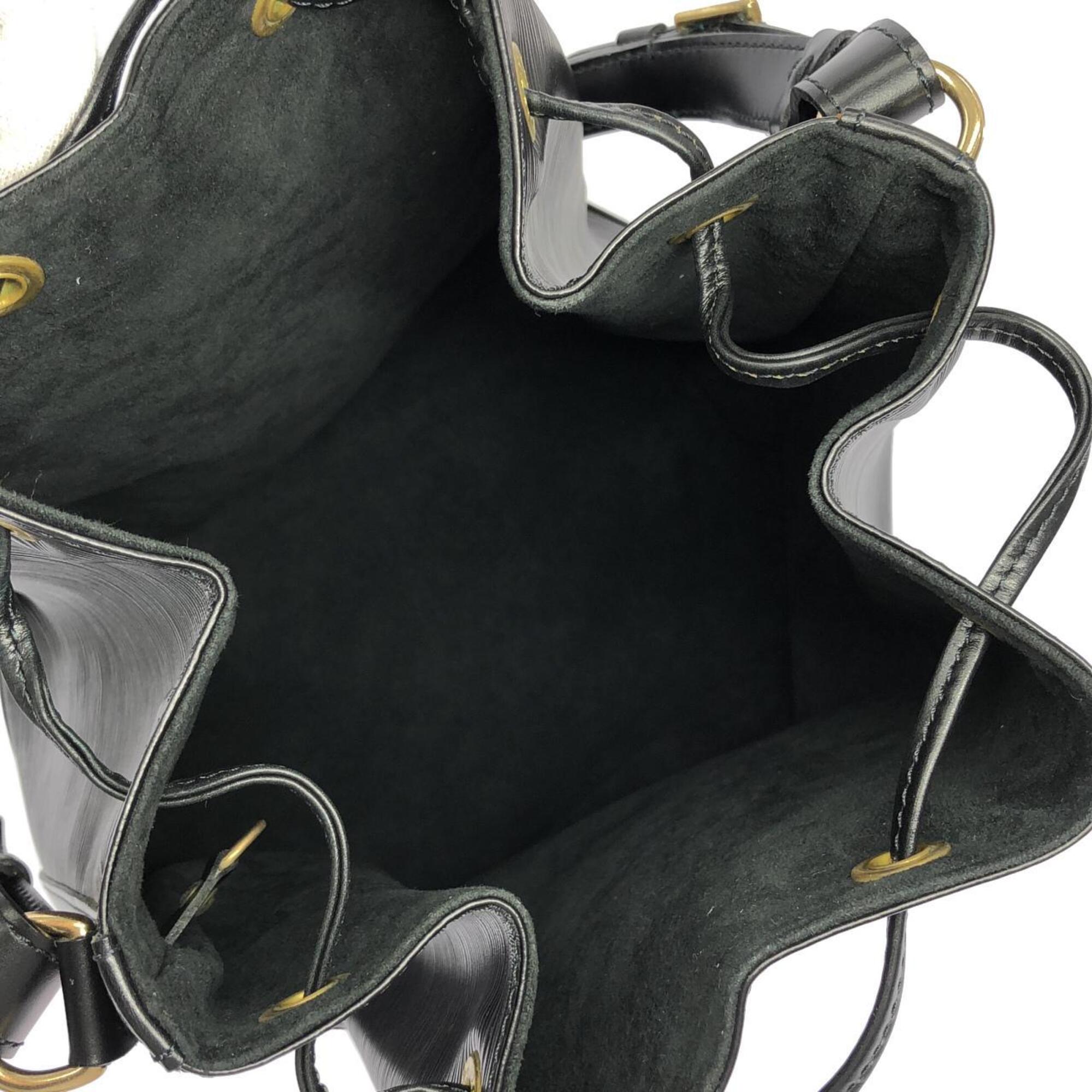Louis Vuitton Black Leather Shoulder Bag (Pre-Owned)