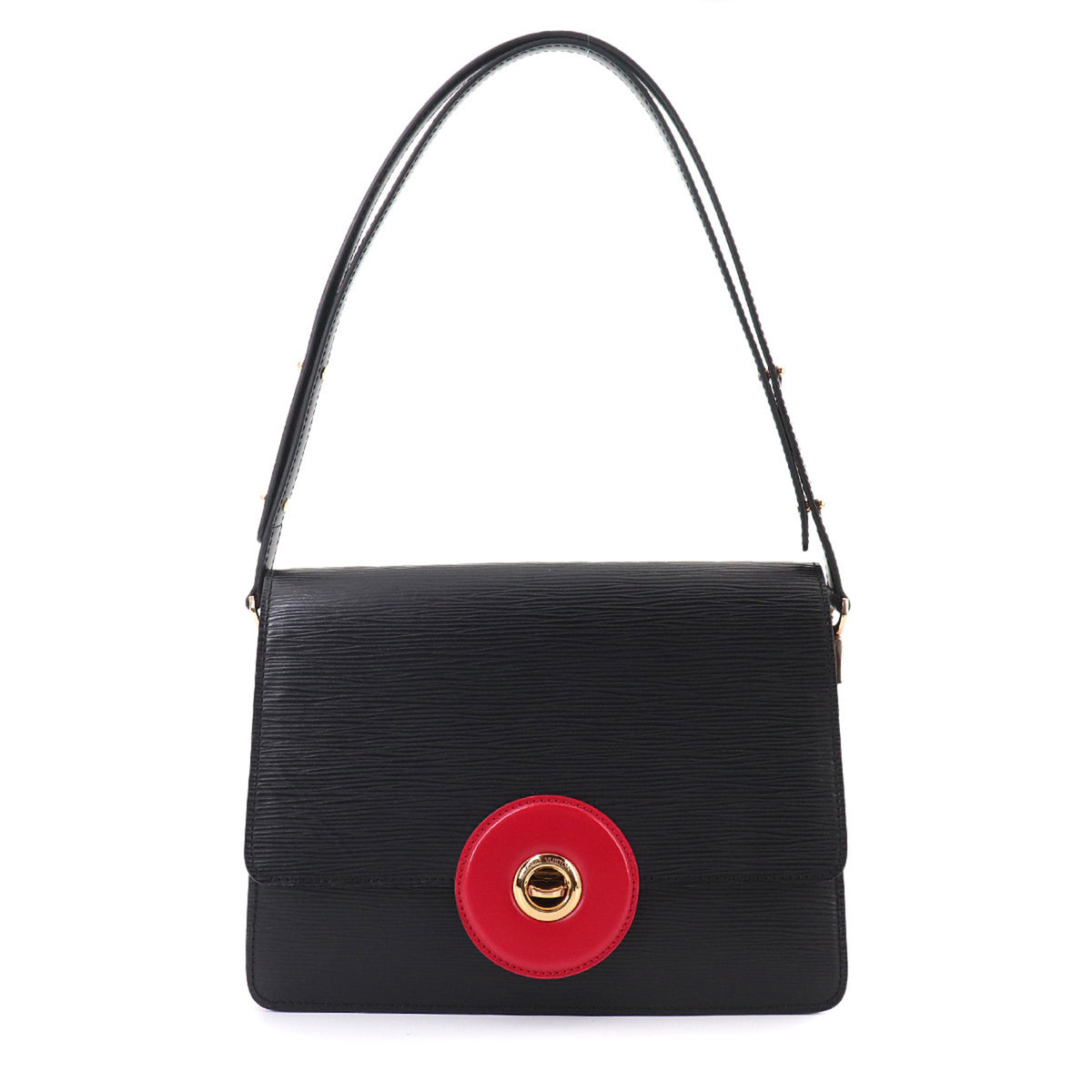 Louis Vuitton Black Red Color Epi Leather Handbag Shoulder Bag (Pre-Owned)