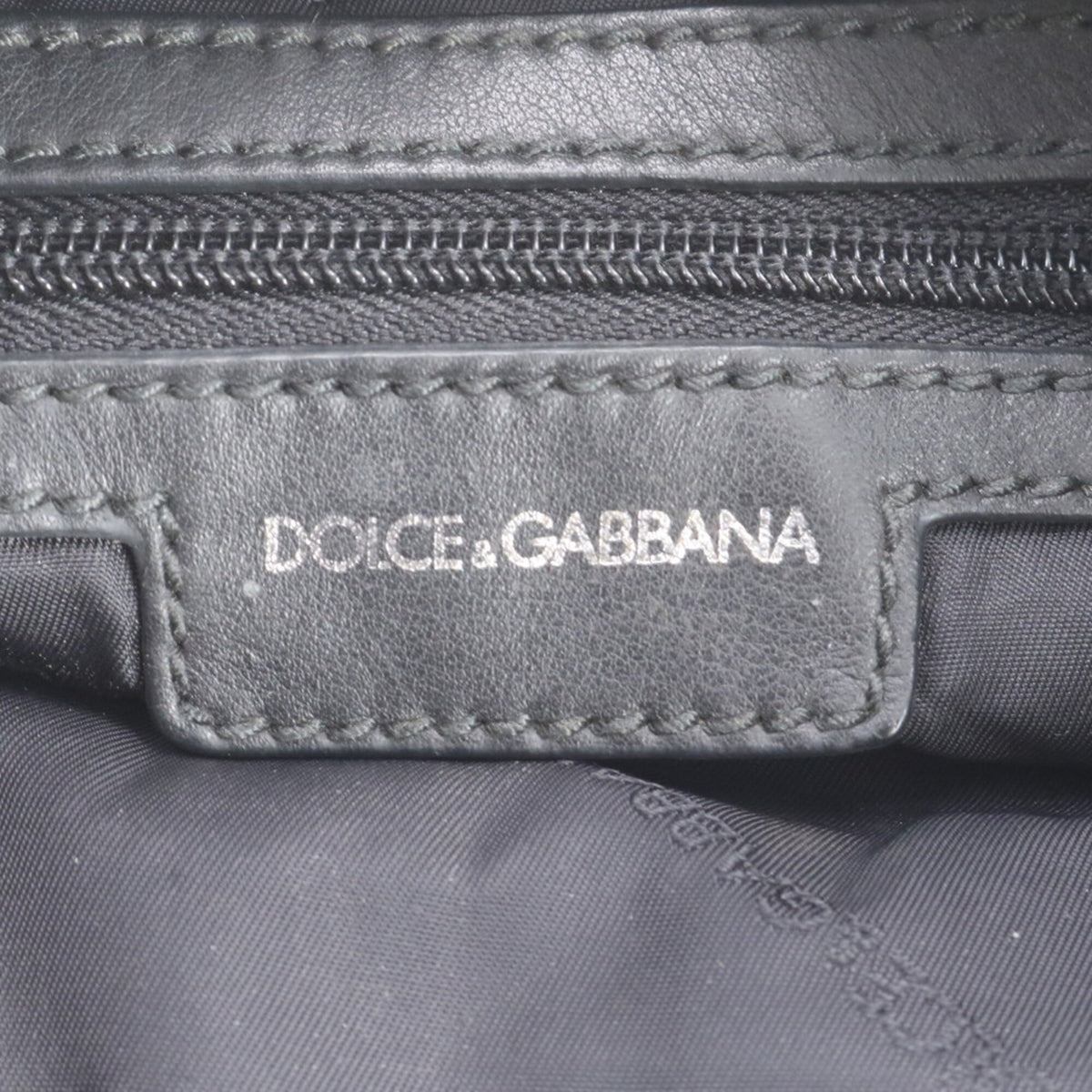Dolce & Gabbana Black Leather Messenger Bag Shoulder Bag (Pre-Owned)