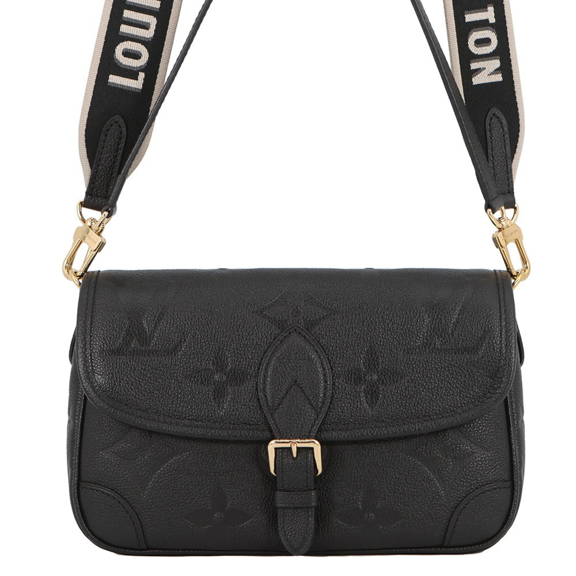Louis Vuitton Black Noir Purple Monogram Empreinte Handbag Shoulder Bag (Pre-Owned)