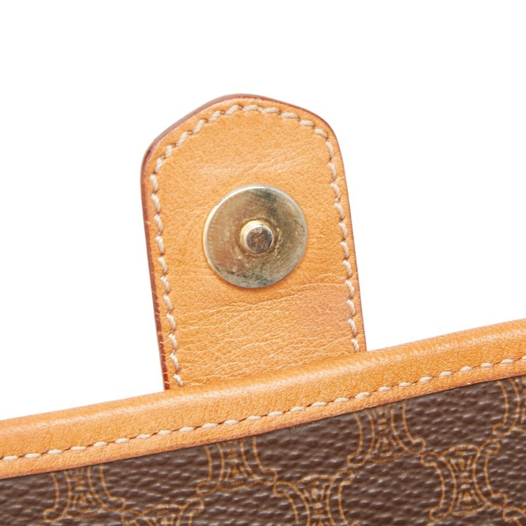 Celine Brown Pvc Leather Shoulder Bag (Pre-Owned)
