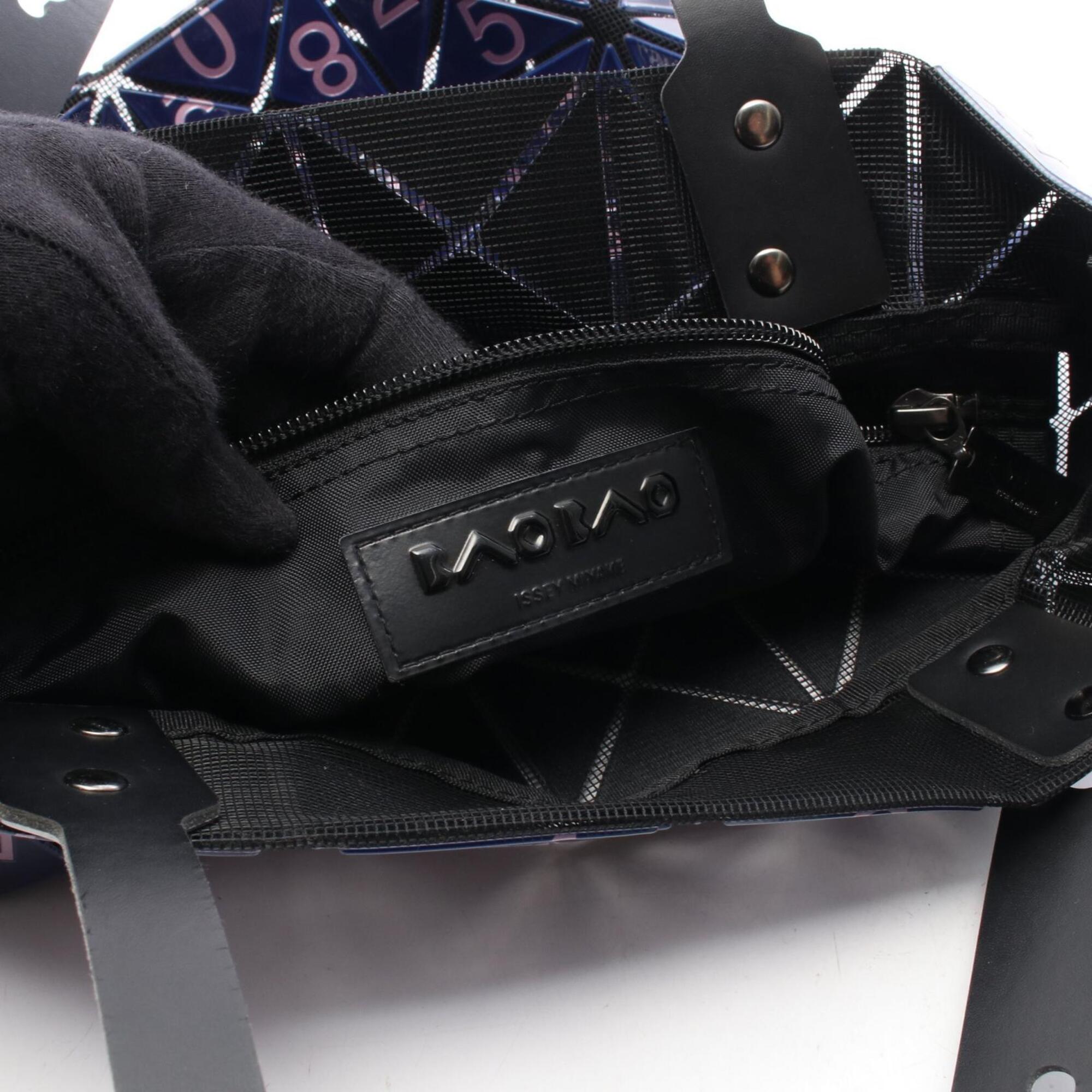 Bao Bao Issey Miyake Navy Pink Coated Canvas Handbag Tote Bag (Pre-Owned)