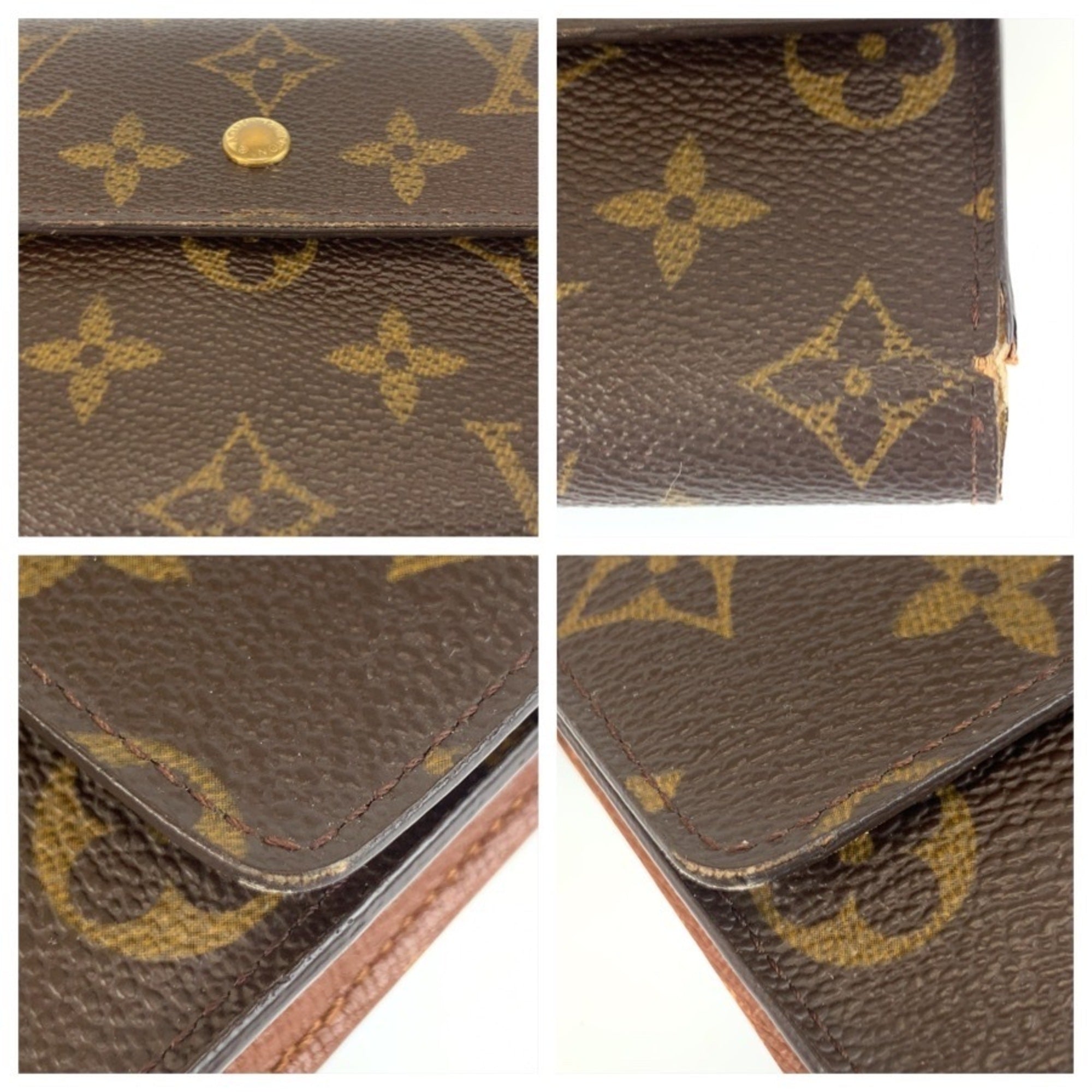 Louis Vuitton Brown Monogram Monogram Long Wallet (Tri-Fold) (Pre-Owned)