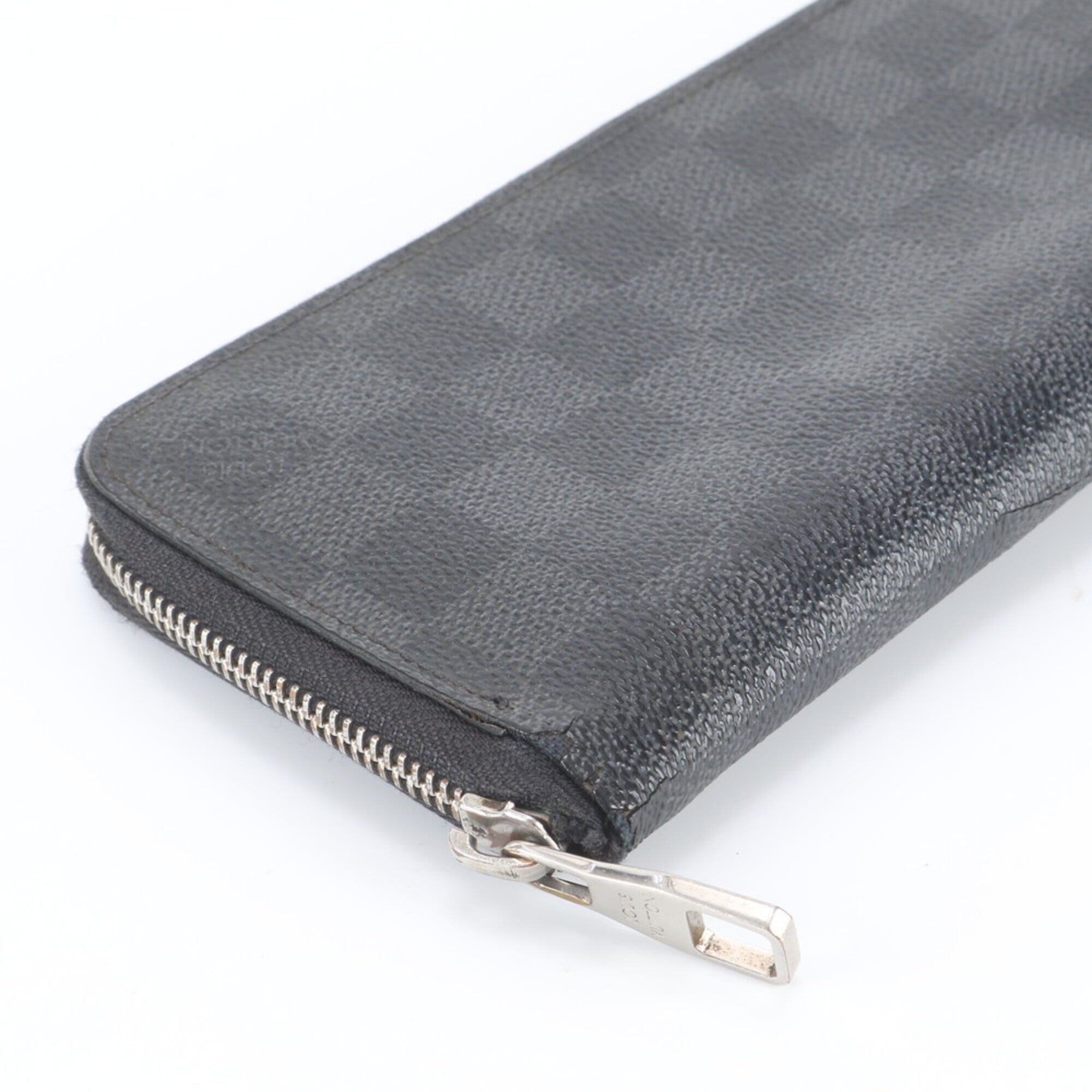 Louis Vuitton Black Leather Coated Canvas Long Wallet (Bi-Fold) (Pre-Owned)