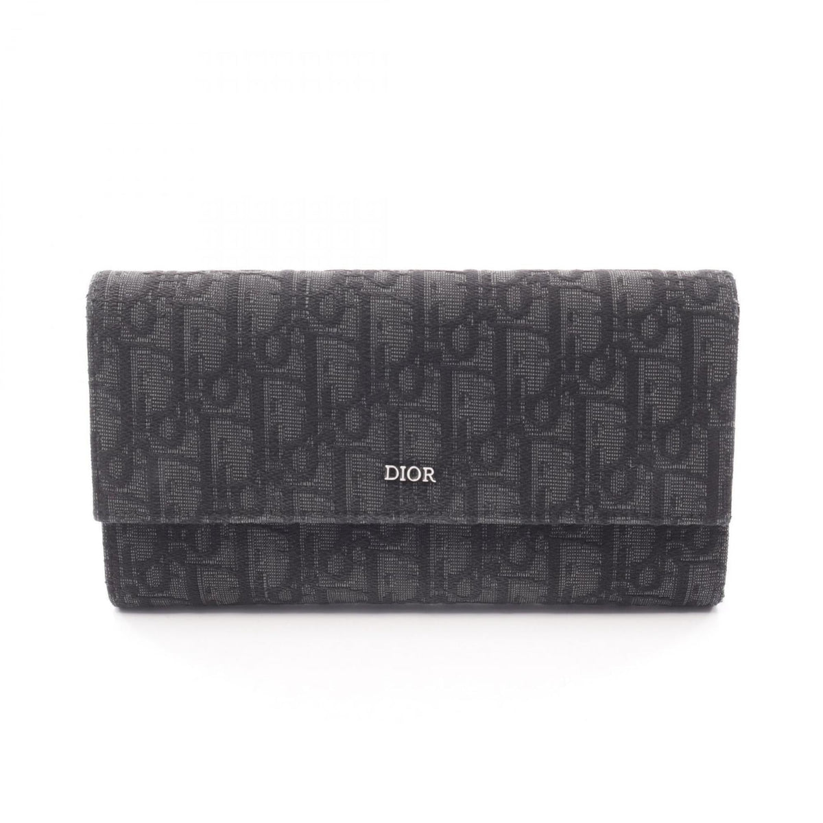 Christian Dior Black Canvas Long Wallet (Bi-Fold) (Pre-Owned)
