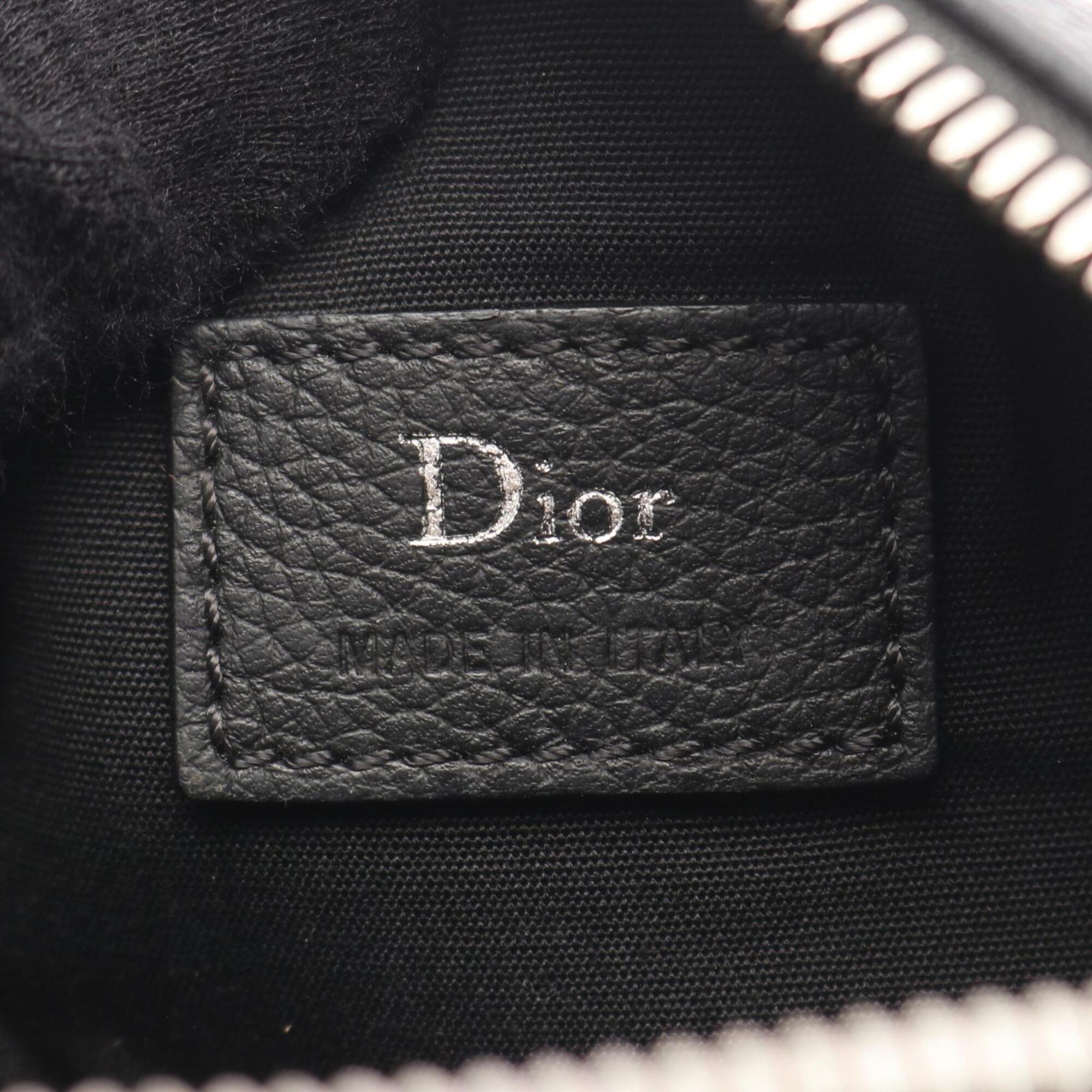 Christian Dior Black Leather Handbag Shoulder Bag (Pre-Owned)