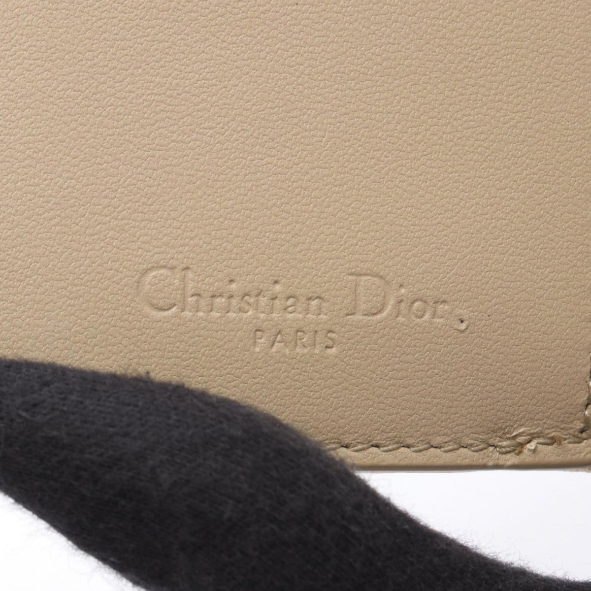 Christian Dior Gold Leather Wallet (Tri-Fold) (Pre-Owned)