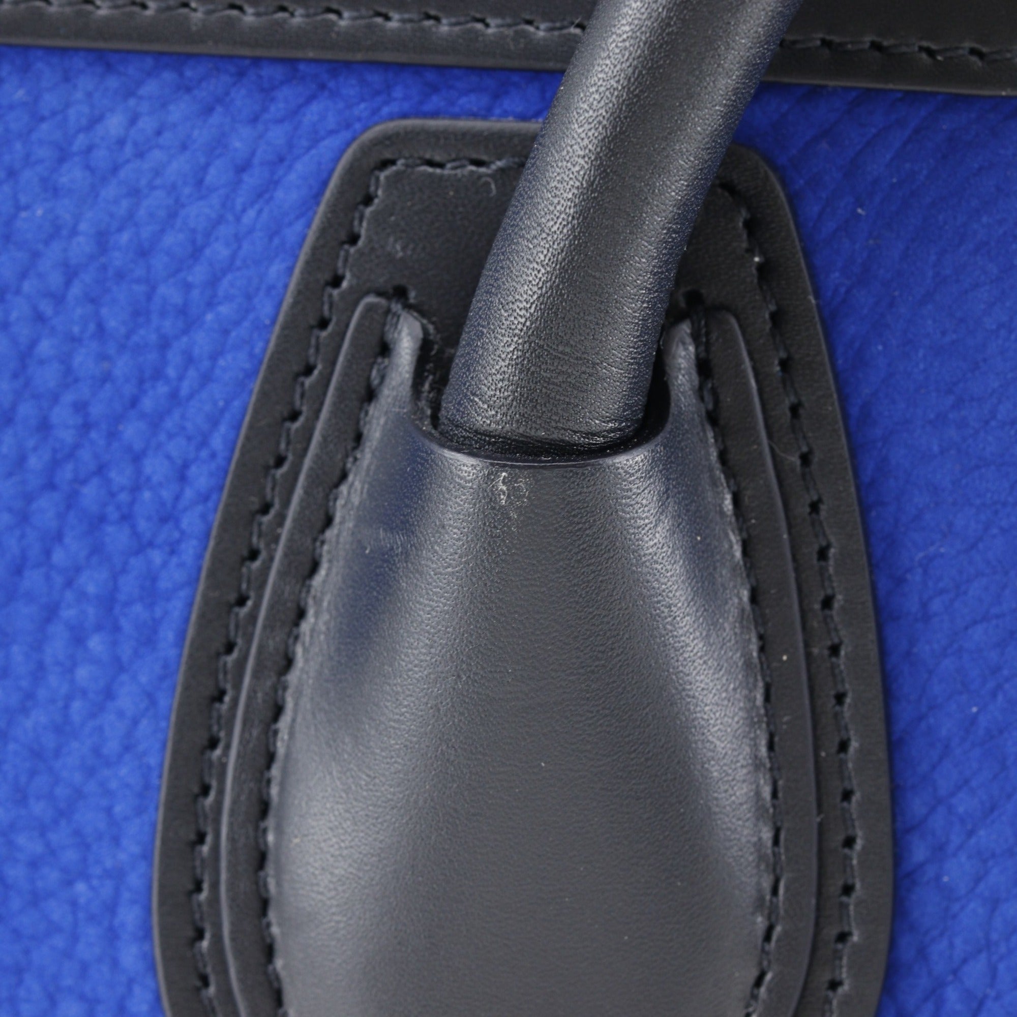 Celine Black Blue Leather Handbag (Pre-Owned)