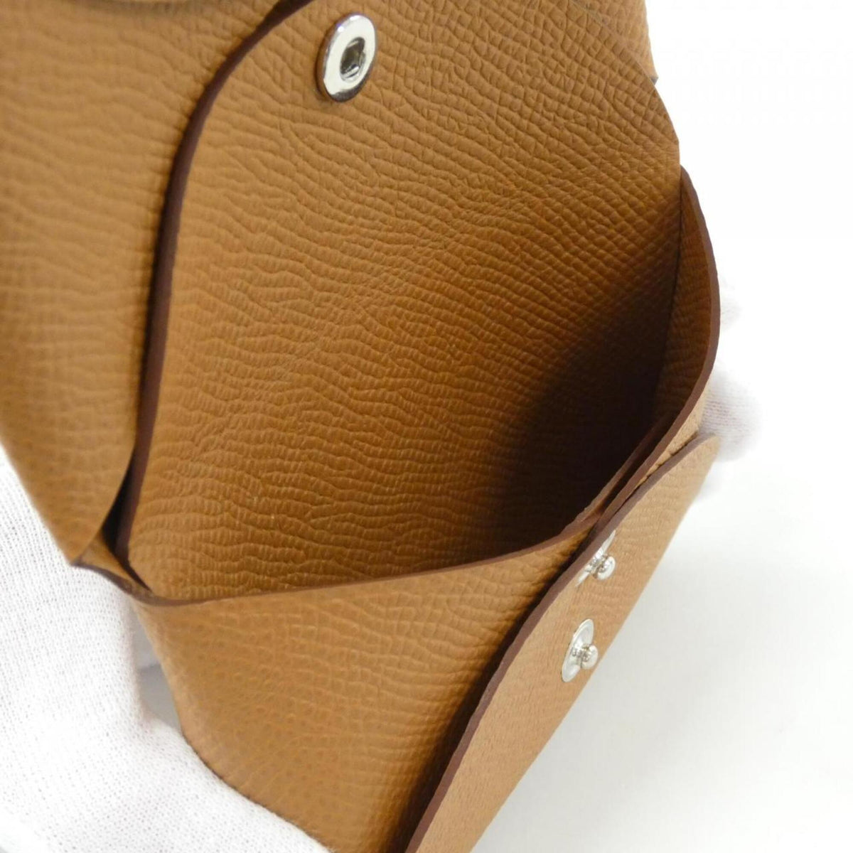 Hermes Gold Epsom Leather Coin Purse/Coin Case (Pre-Owned)