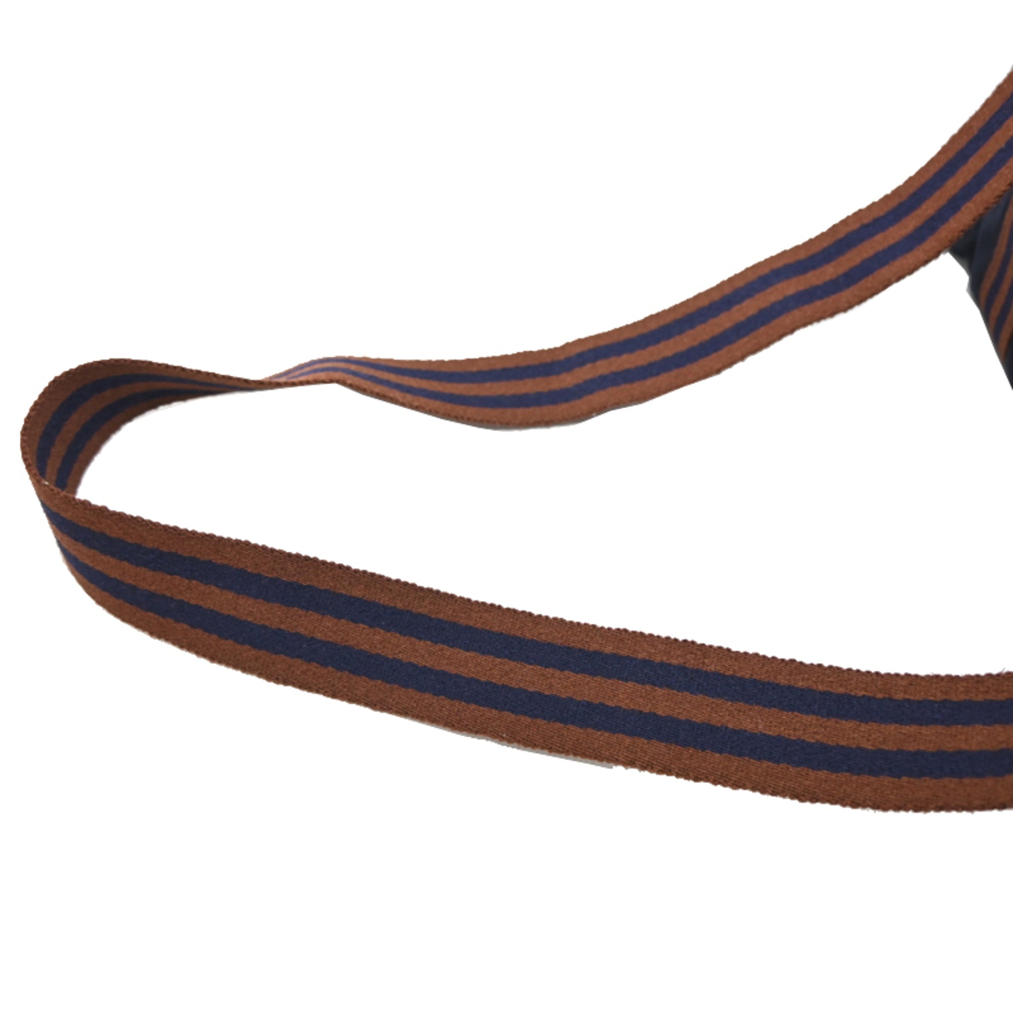 Hermes Brown Navy Cotton Shoulder Bag (Pre-Owned)
