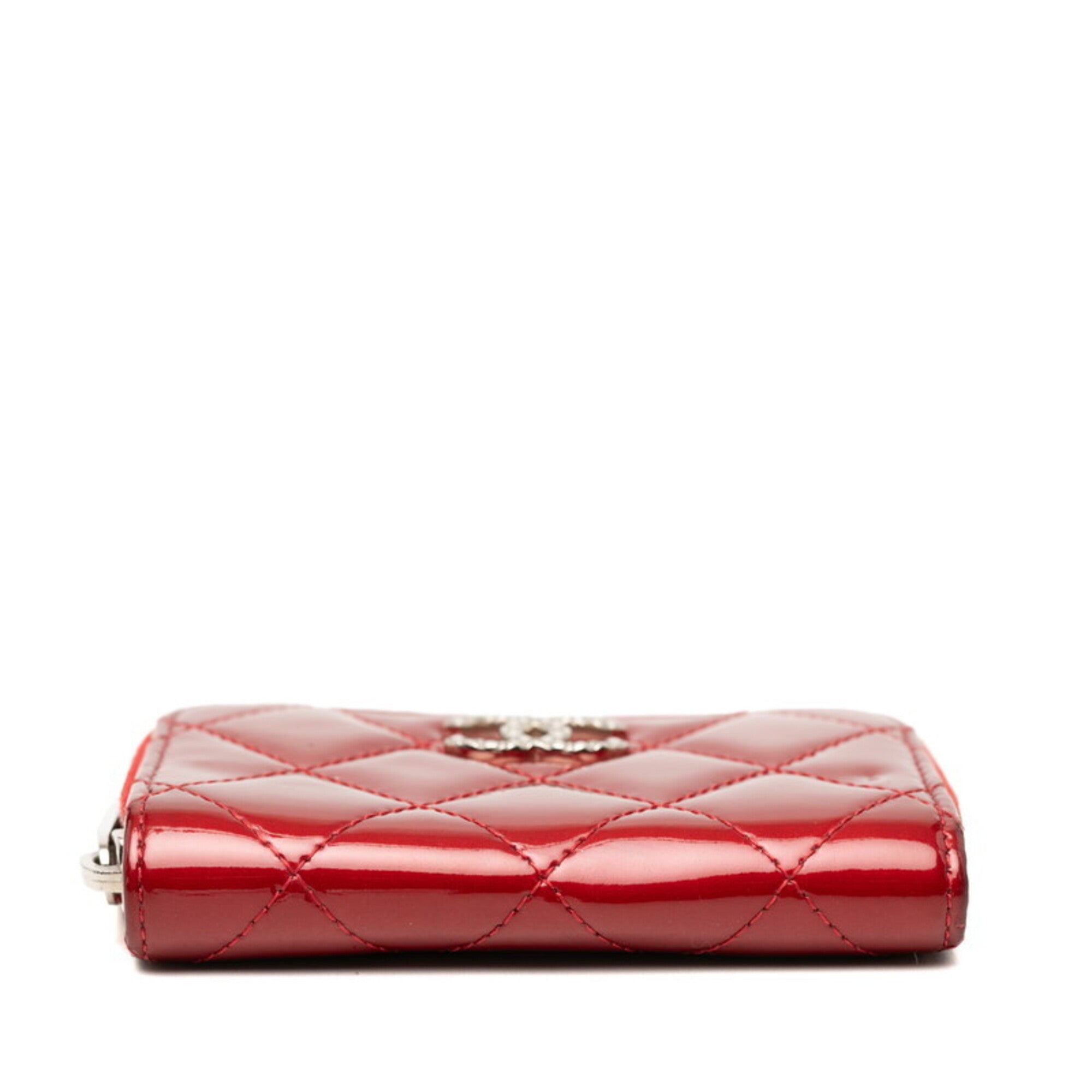 Chanel Red Color Patent Leather Coin Purse/Coin Case (Pre-Owned)