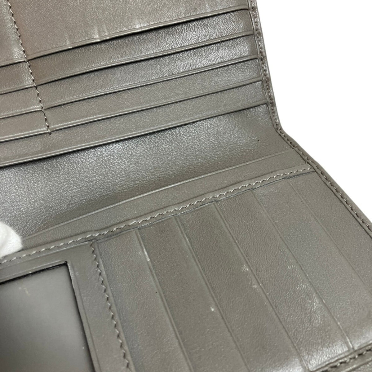 Gucci Gray Leather Long Wallet (Bi-Fold) (Pre-Owned)
