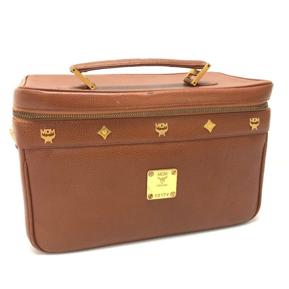 Mcm Brown Leather Handbag Shoulder Bag Vanity Bag (Pre-Owned)