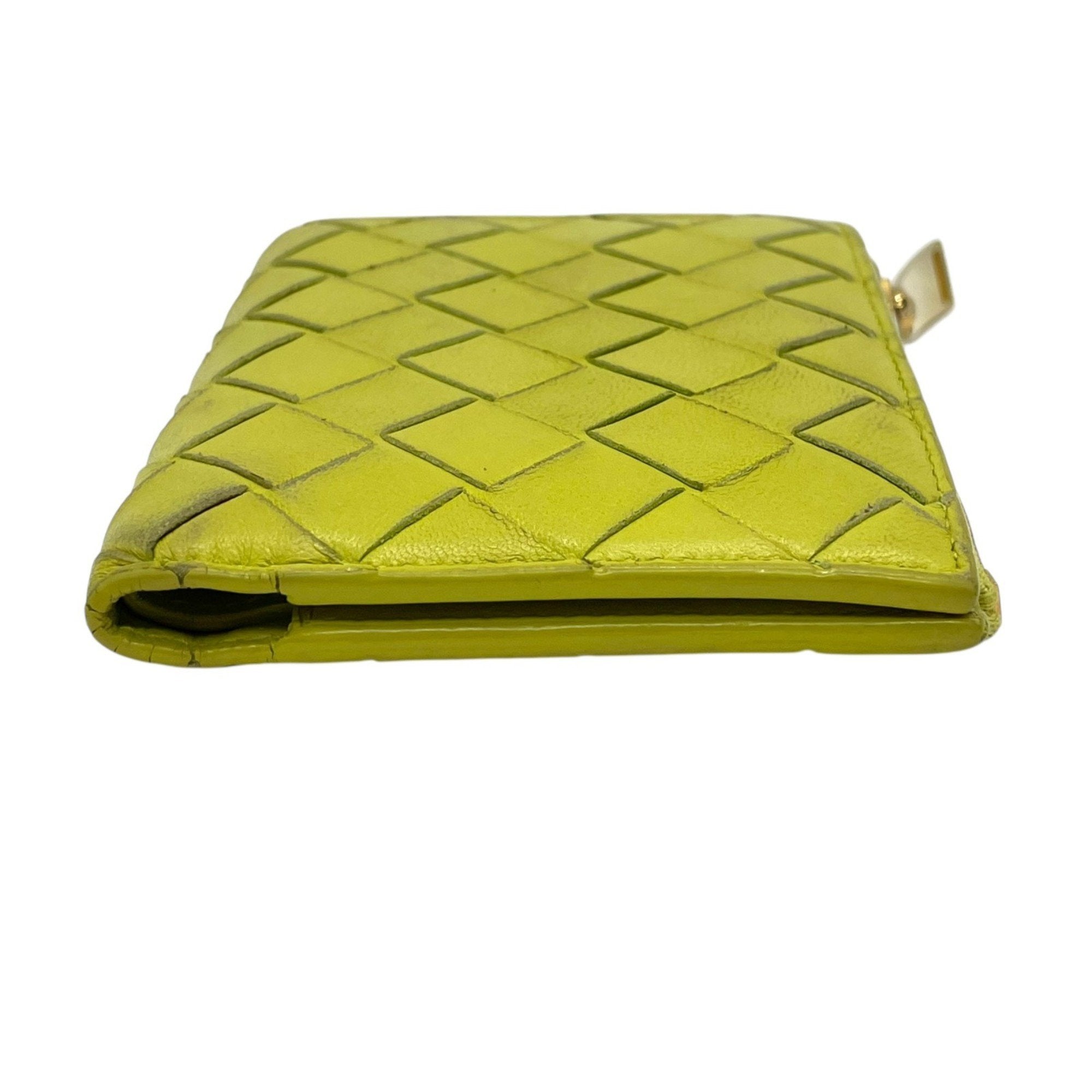 Bottega Veneta Green Intrecciato Wallet (Bi-Fold) (Pre-Owned)