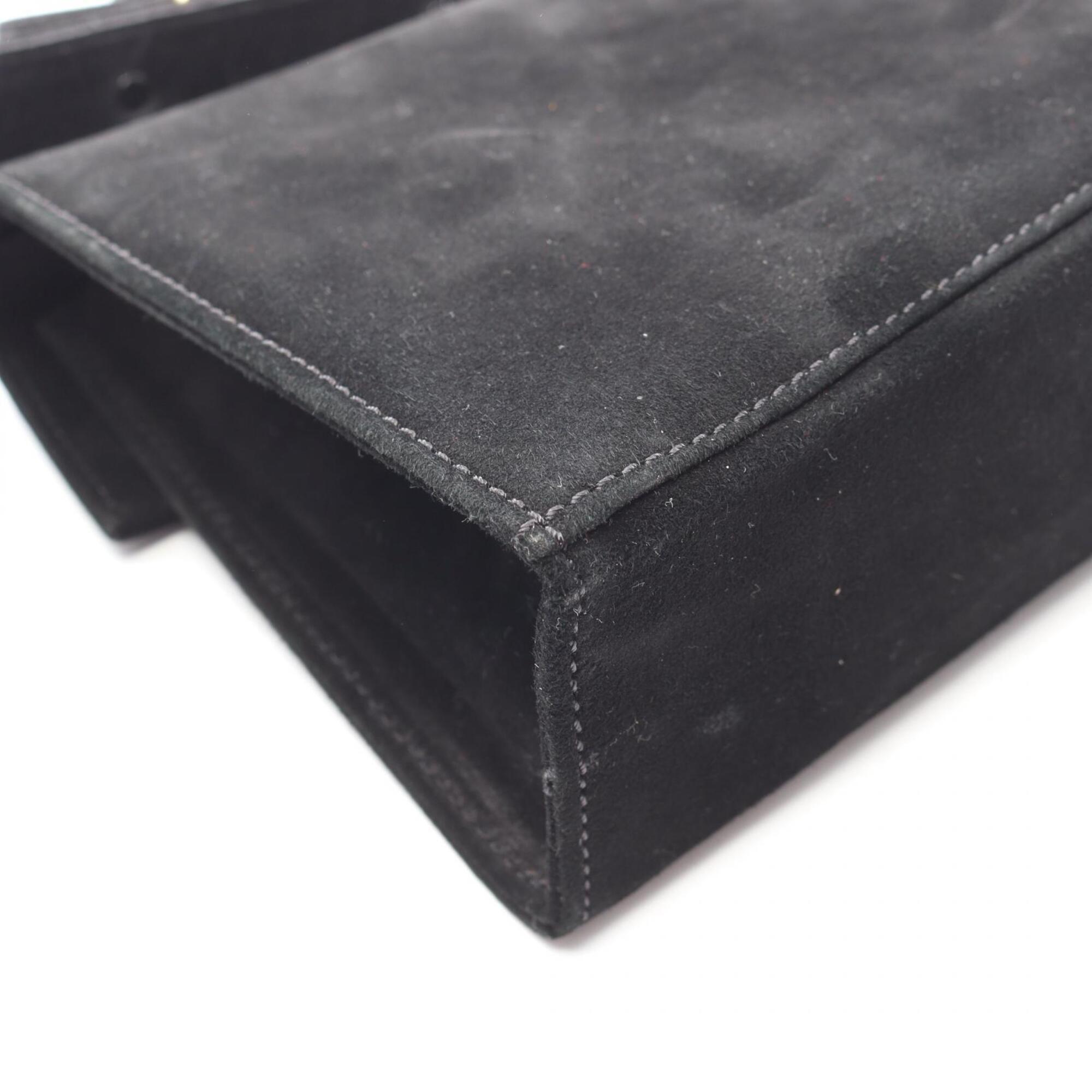 Salvatore Ferragamo Black Suede Handbag (Pre-Owned)