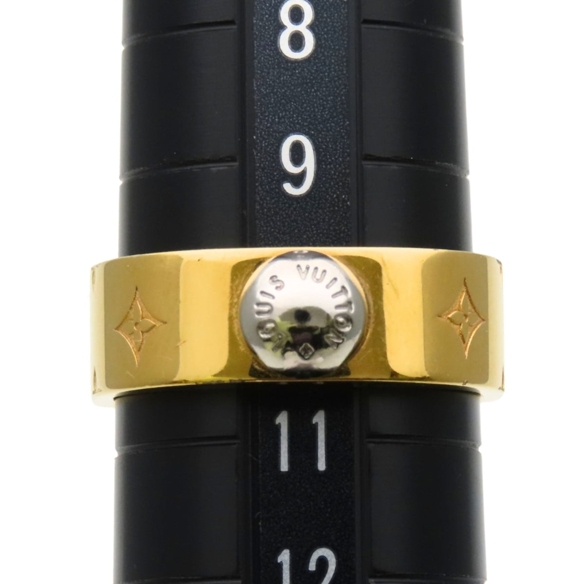 Louis Vuitton Gold Silver Gold Plating Metal Band Ring (Pre-Owned)