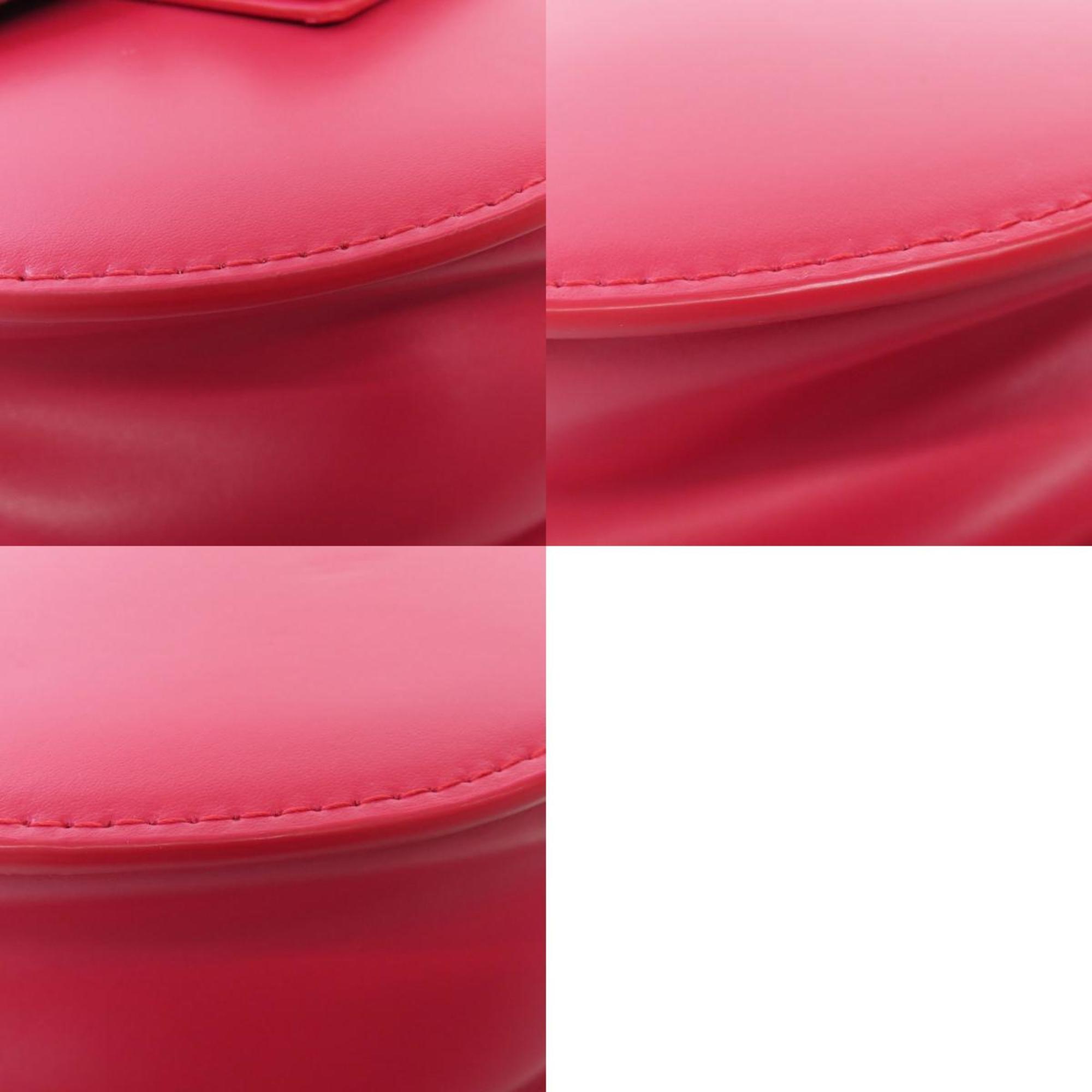 Furla Red Color Leather Shoulder Bag (Pre-Owned)
