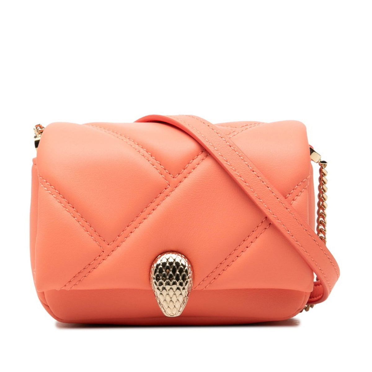 Bvlgari Pink Leather Pochette Shoulder Bag (Pre-Owned)