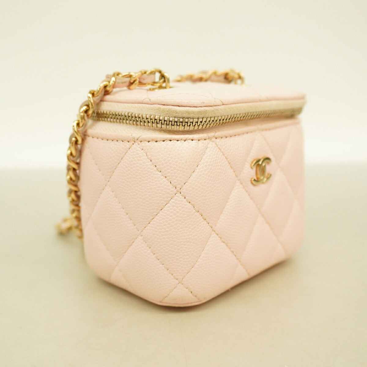 Chanel Pink Grained Calfskin Vanity Bag (Pre-Owned)