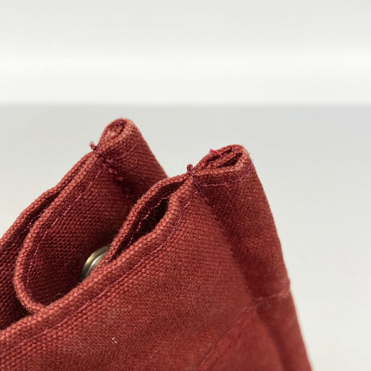 Hermes Red Color Canvas Tote Bag (Pre-Owned)