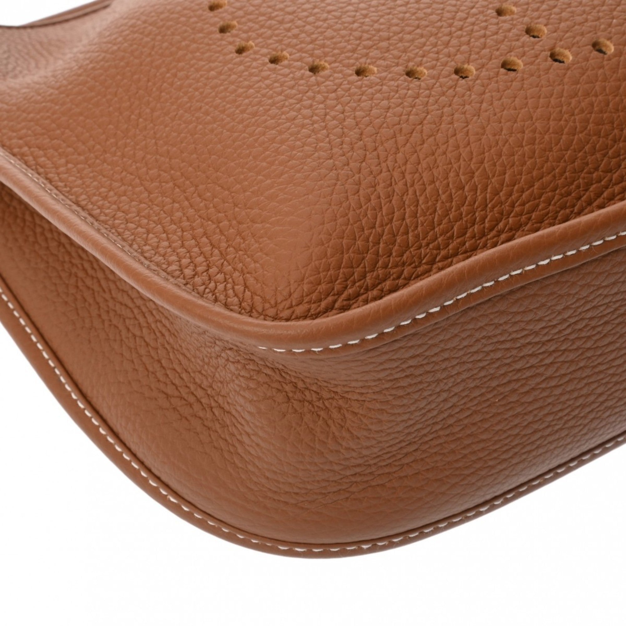 Hermes Gold Taurillon Clemence Leather Shoulder Bag (Pre-Owned)