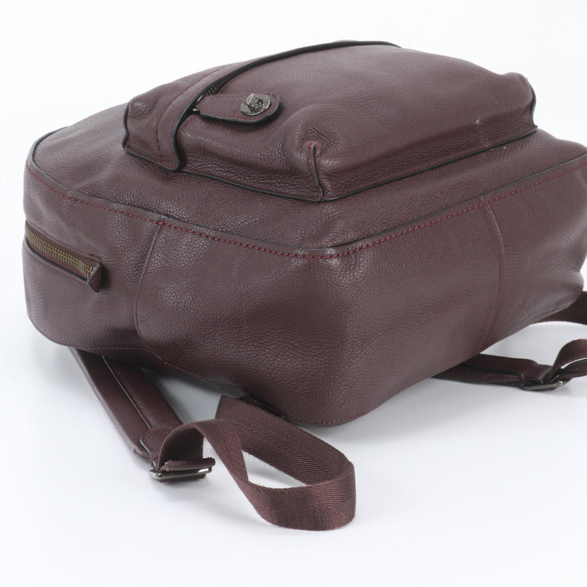 Coach Red Brown Leather Backpack Shoulder Bag (Pre-Owned)