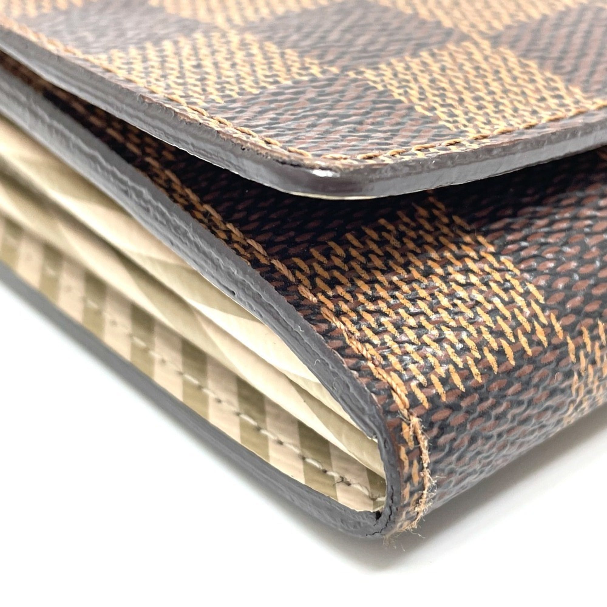 Louis Vuitton Damier Brown Damier Canvas Ebene Damier Canvas Long Wallet (Bi-Fold) (Pre-Owned)