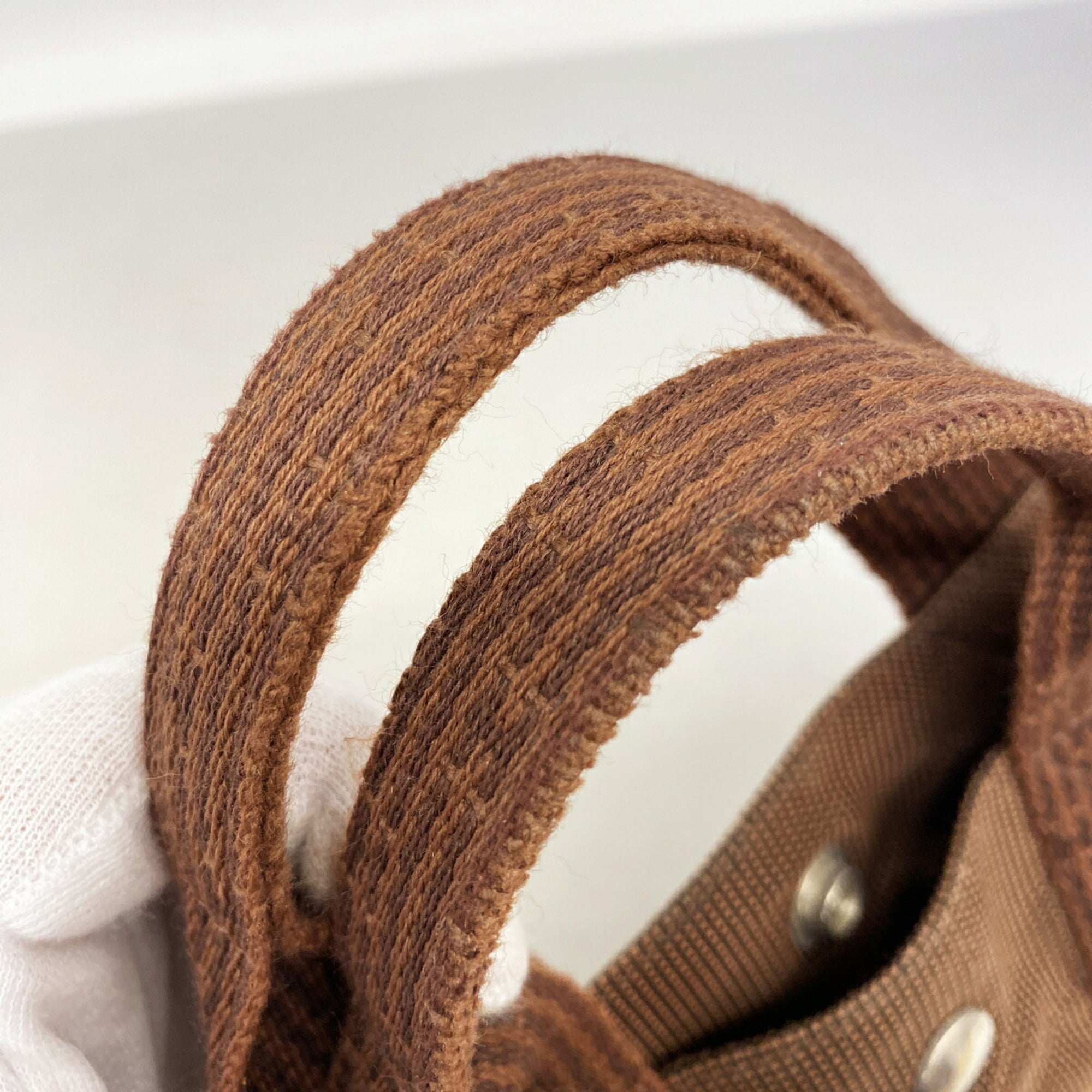 Hermes Brown Nylon Tote Bag (Pre-Owned)