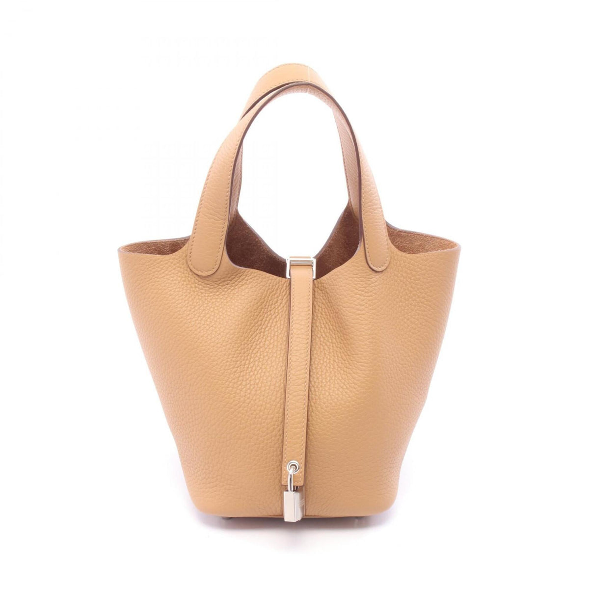 Hermes Brown Taurillon Clemence Leather Leather Handbag (Pre-Owned)