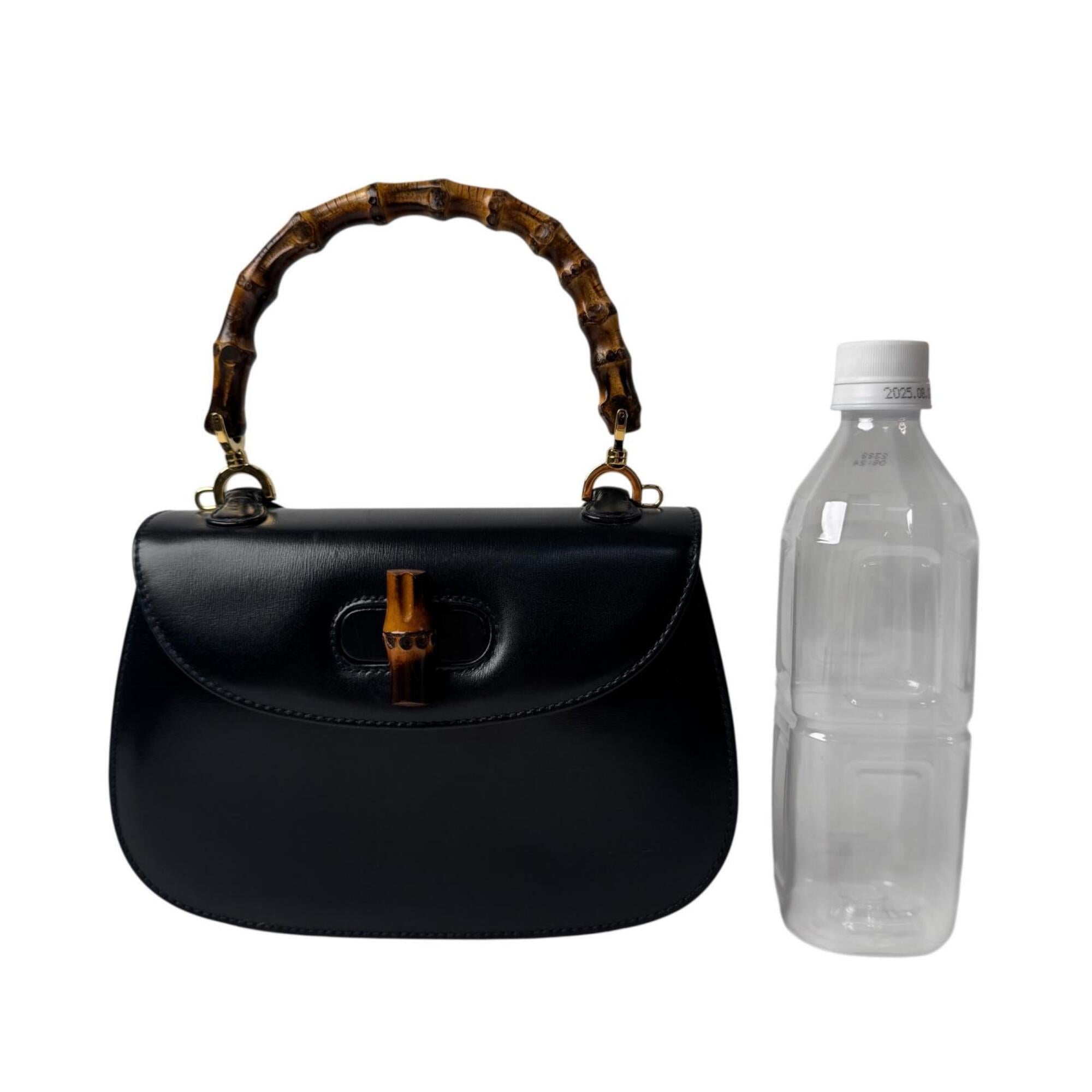 Gucci Black Leather Handbag Shoulder Bag (Pre-Owned)