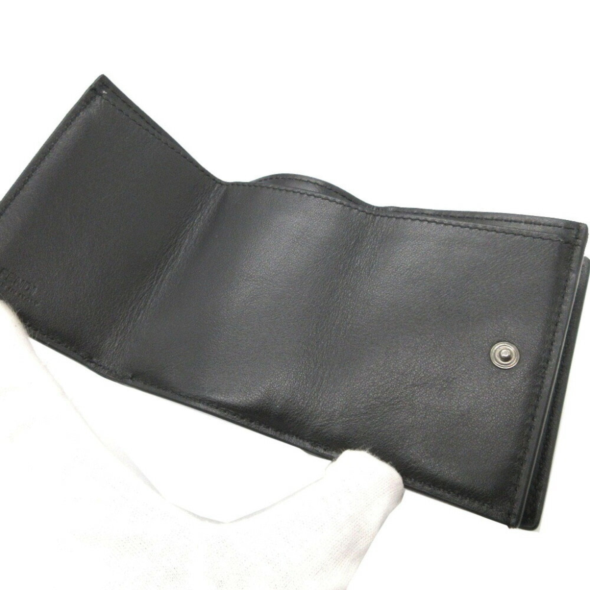 Fendi Black Leather Wallet (Tri-Fold) (Pre-Owned)